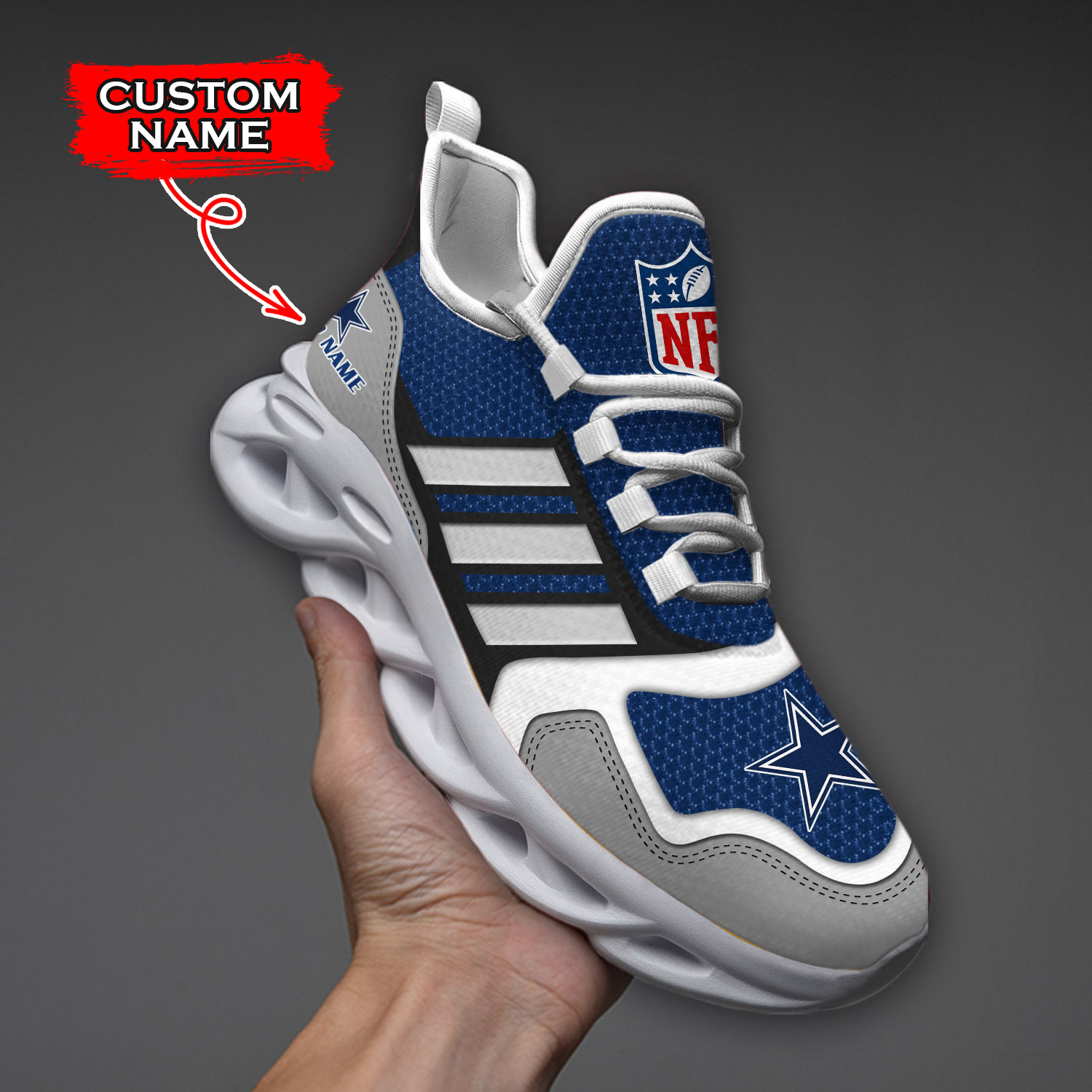Dallas Cowboys NFL Max Soul Shoes Sneakers For Men And Women Calebmatthewhans