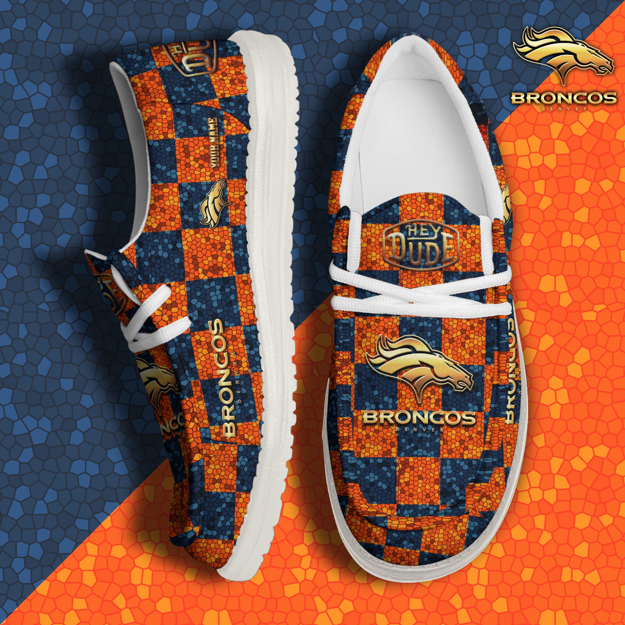 Denver Broncos Personalized Hey Dude Shoes For Men And Women Calebmatthewhans