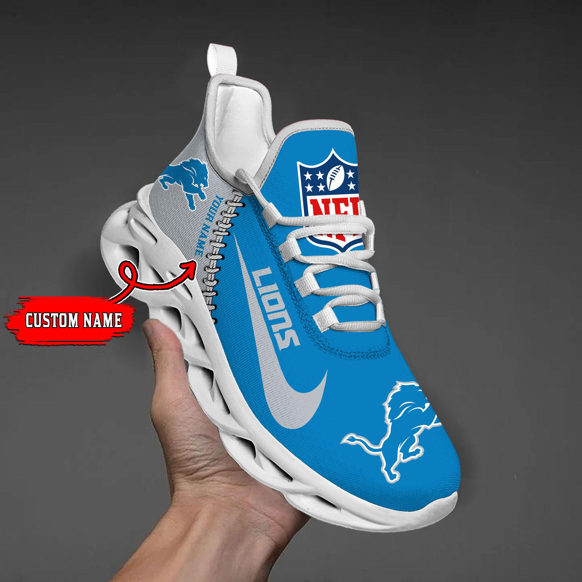 Detroit Lions NFL Max Soul Shoes Sneakers For Men And Women Calebmatthewhans
