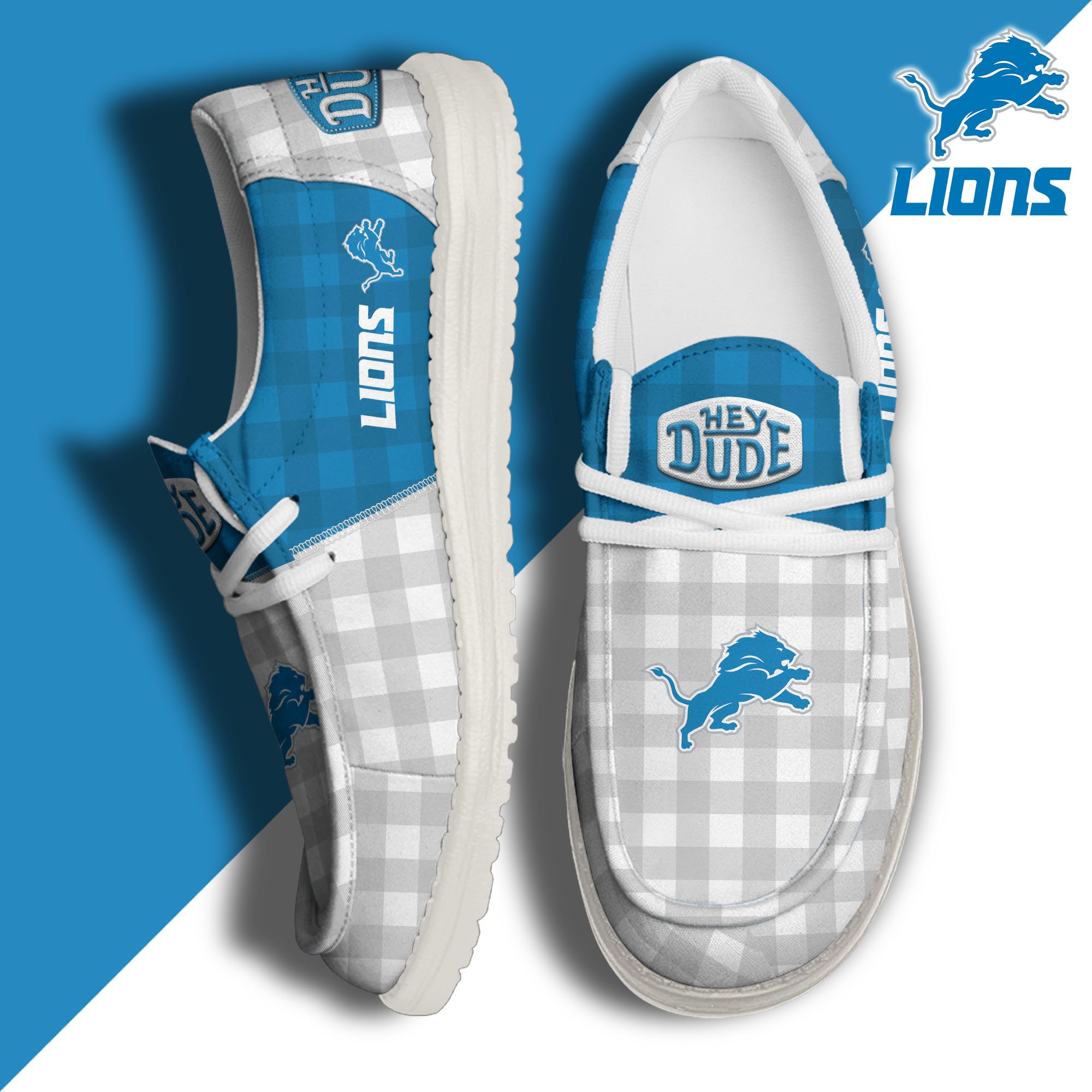 Detroit Lions Personalized Hey Dude Shoes For Men And Women Calebmatthewhans