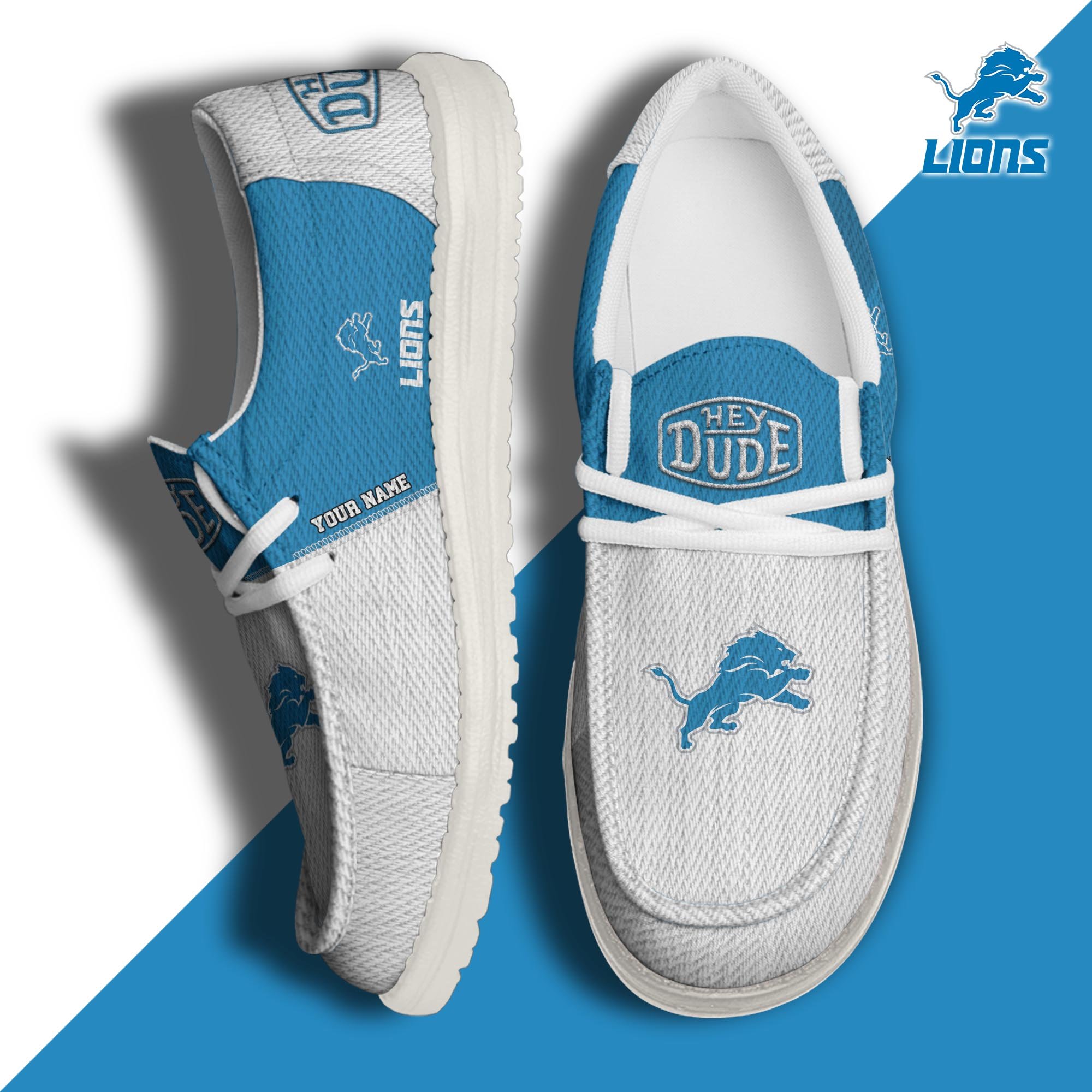 Detroit Lions Personalized Hey Dude Shoes For Men And Women Calebmatthewhans
