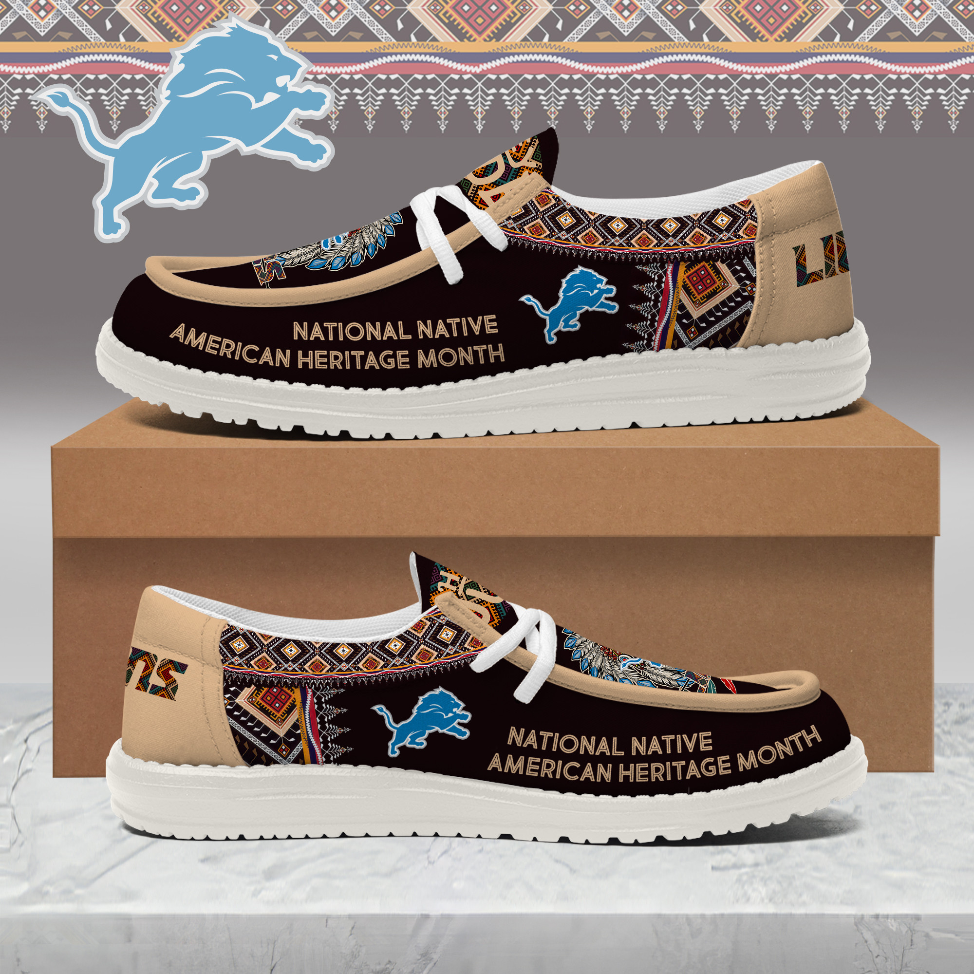 Detroit Lions Personalized Hey Dude Shoes For Men And Women Calebmatthewhans