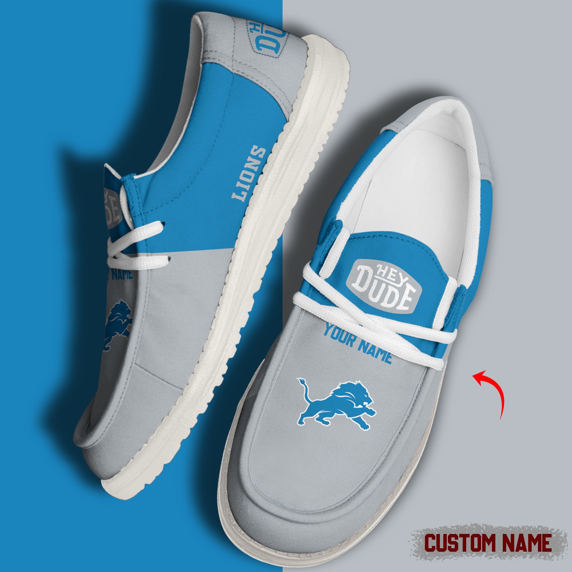 Detroit Lions Personalized Hey Dude Shoes For Men And Women Calebmatthewhans