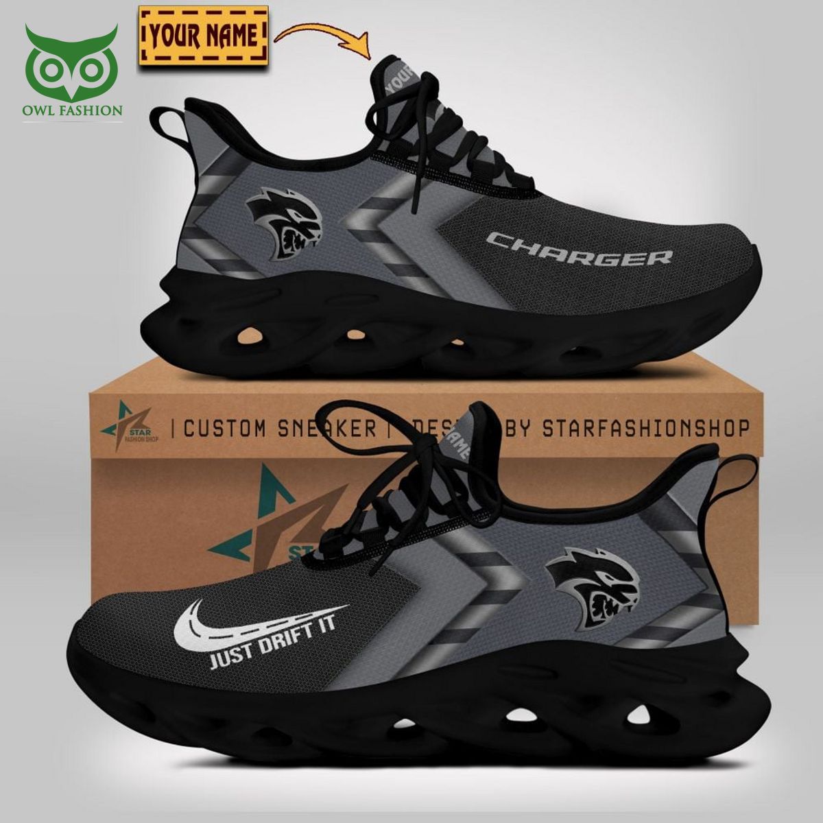 Dodge Charger Famous Motor Brand Max Soul Shoes Sneakers For Men And Women Calebmatthewhans