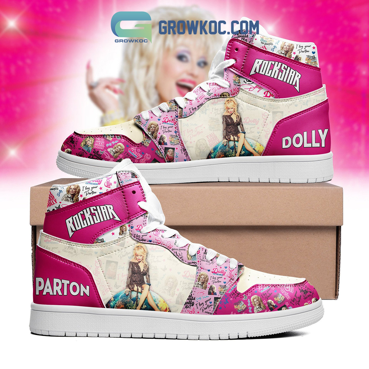 Dolly Parton AJ1 High Sneakers Shoes For Men And Women Calebmatthewhans
