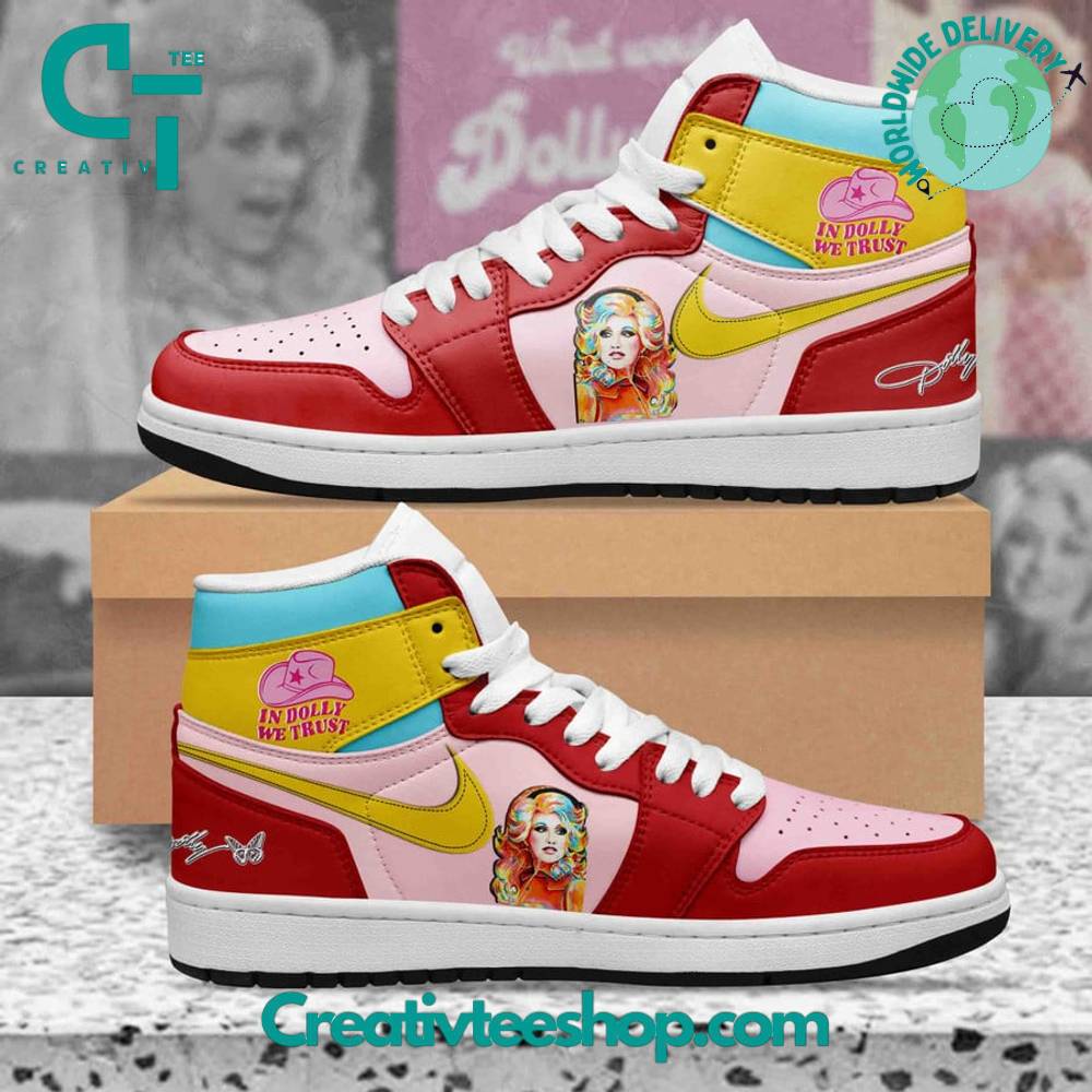 Dolly Parton AJ1 High Sneakers Shoes For Men And Women Calebmatthewhans