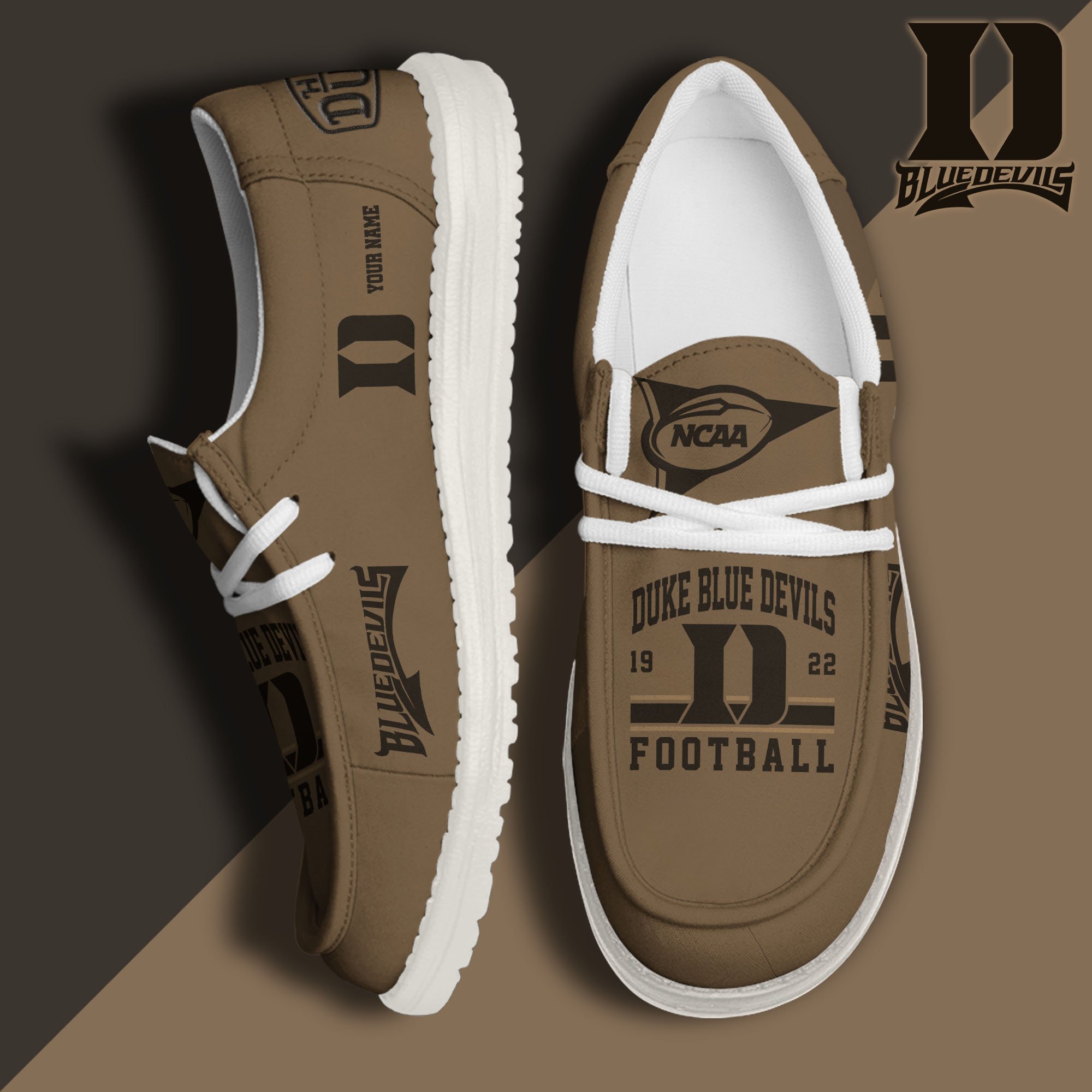 Duke Blue Devils Personalized Hey Dude Shoes For Men And Women Calebmatthewhans