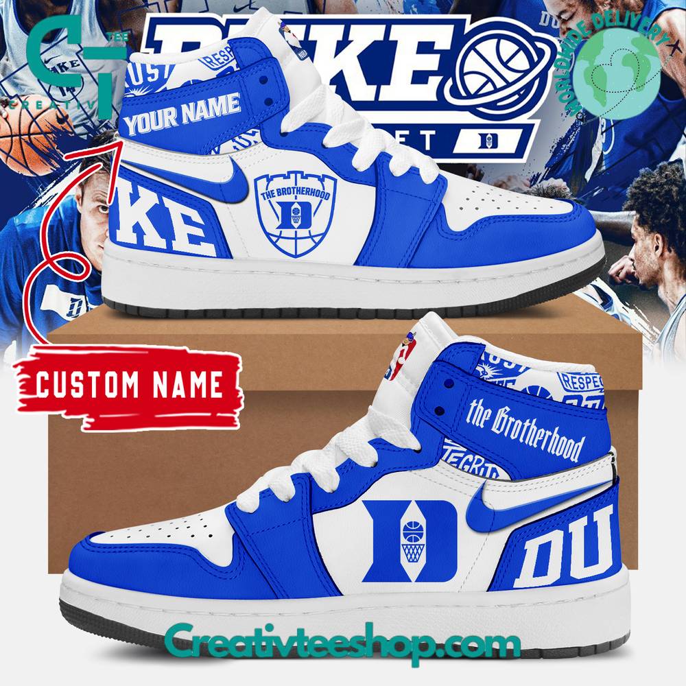 Duke Blue Planet The Brotherhood AJ1 High Sneakers Shoes For Men And Women Calebmatthewhans