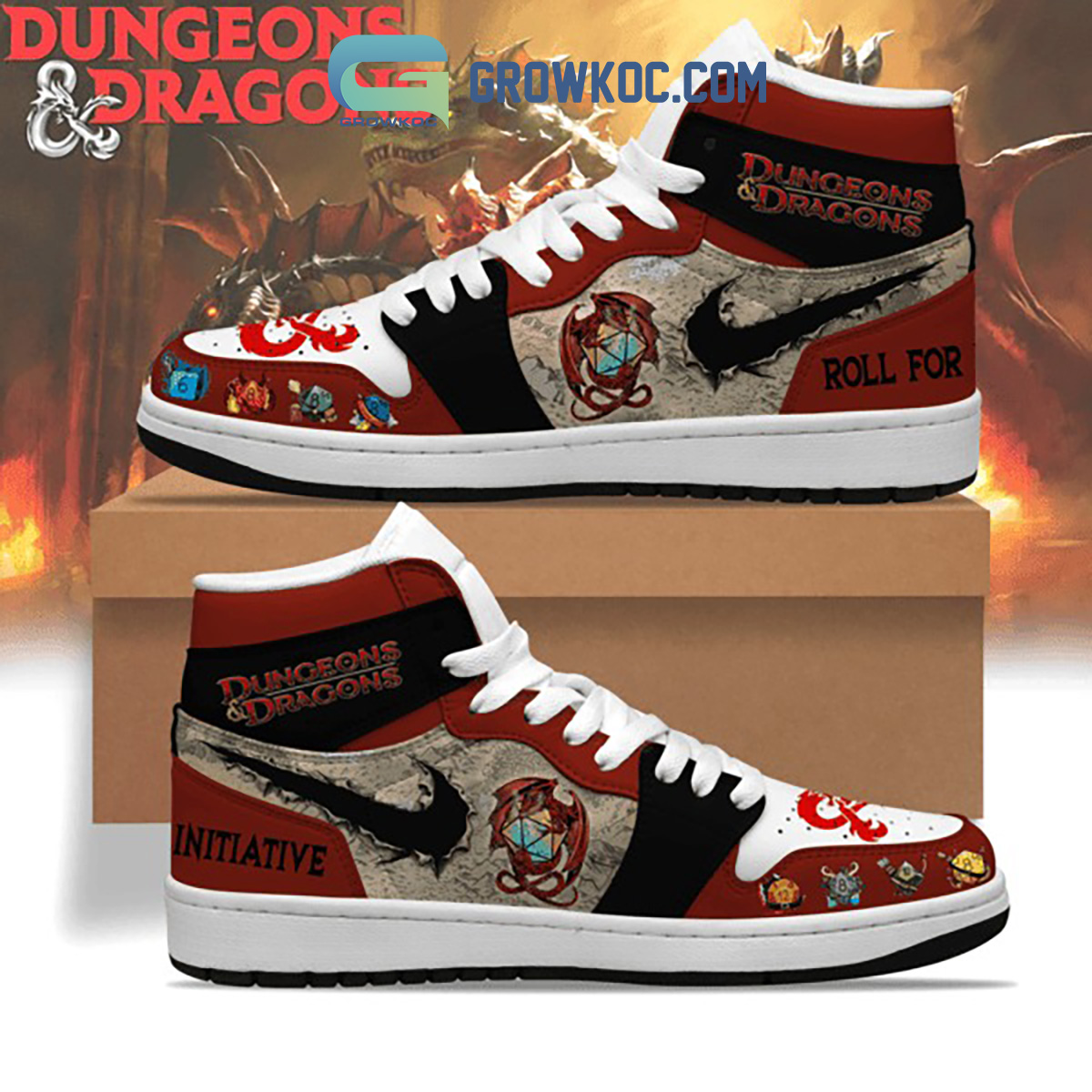 Dungeons & Dragons AJ1 High Sneakers Shoes For Men And Women Calebmatthewhans