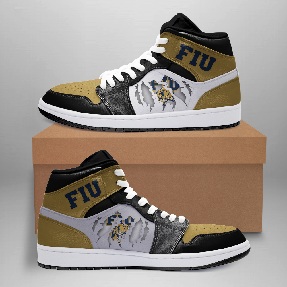 FIU Panthers AJ1 High Sneakers Shoes For Men And Women Calebmatthewhans