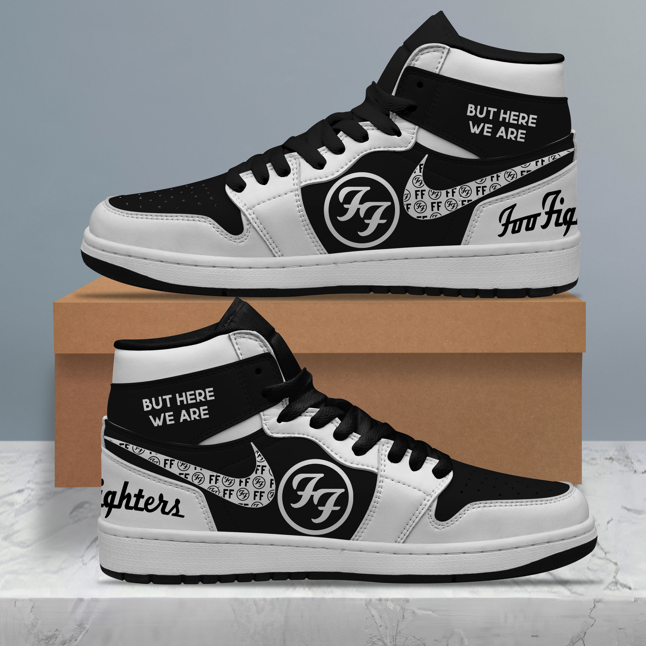 Foo Fighters AJ1 High Sneakers Shoes For Men And Women Calebmatthewhans