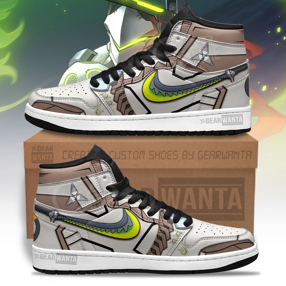 Genji Overwatch AJ1 High Sneakers Shoes For Men And Women Calebmatthewhans