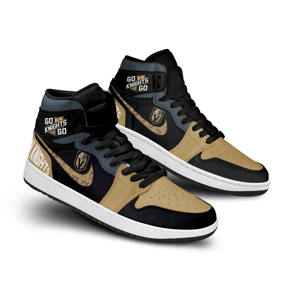 Golden Knights AJ1 High Sneakers Shoes For Men And Women Calebmatthewhans