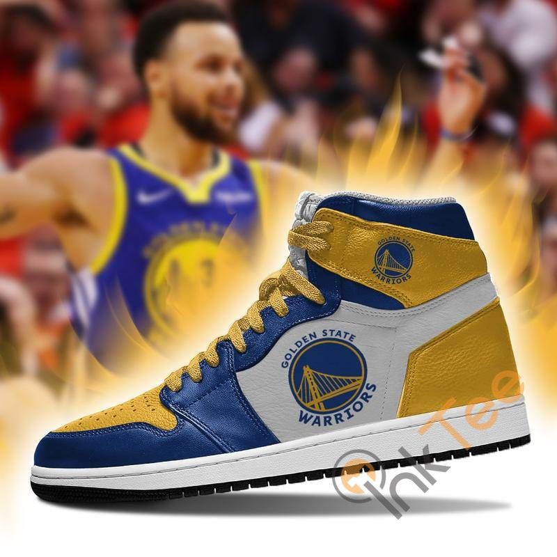 Golden State Warriors NBA AJ1 High Sneakers Shoes For Men And Women Calebmatthewhans