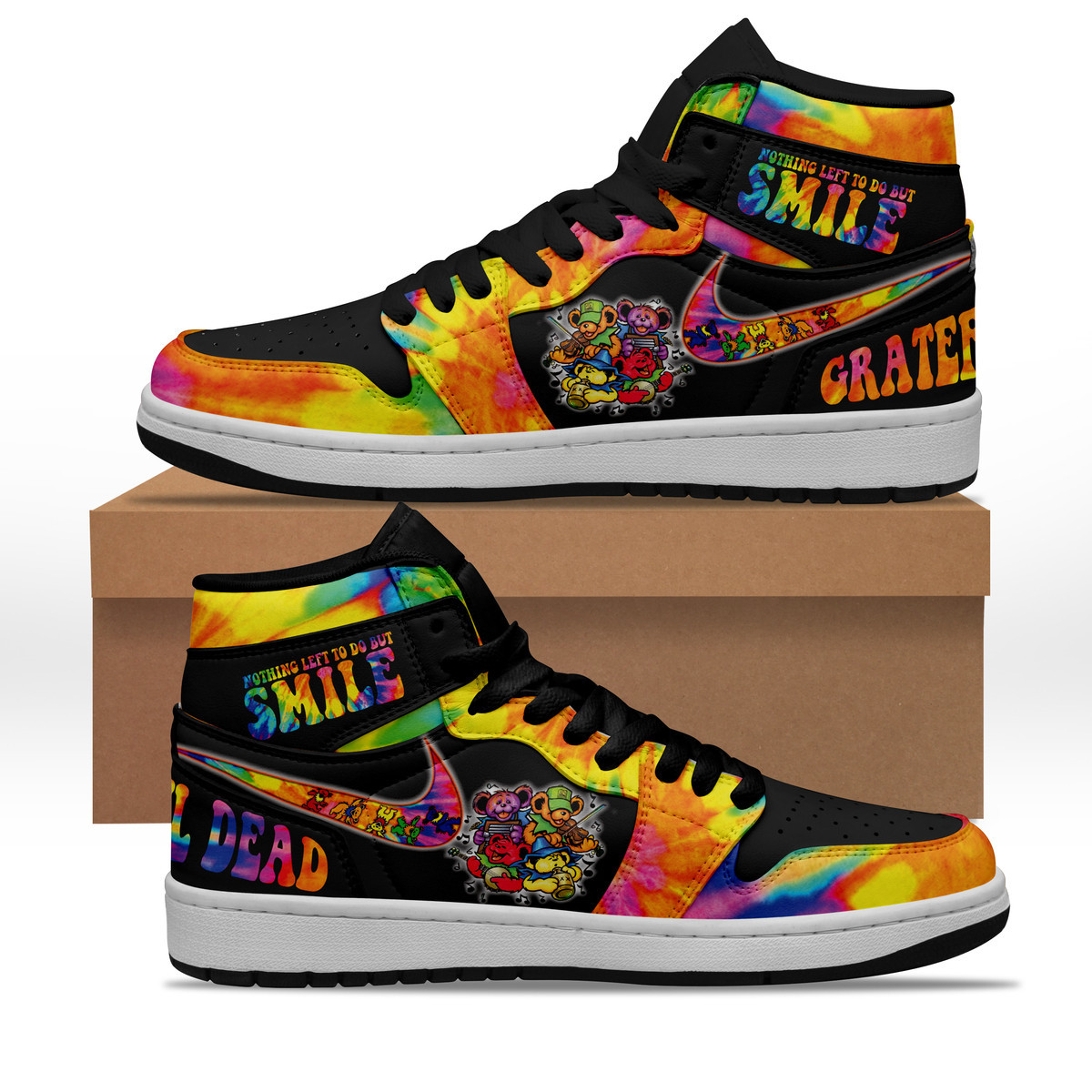 Grateful Dead AJ1 High Sneakers Shoes For Men And Women Calebmatthewhans