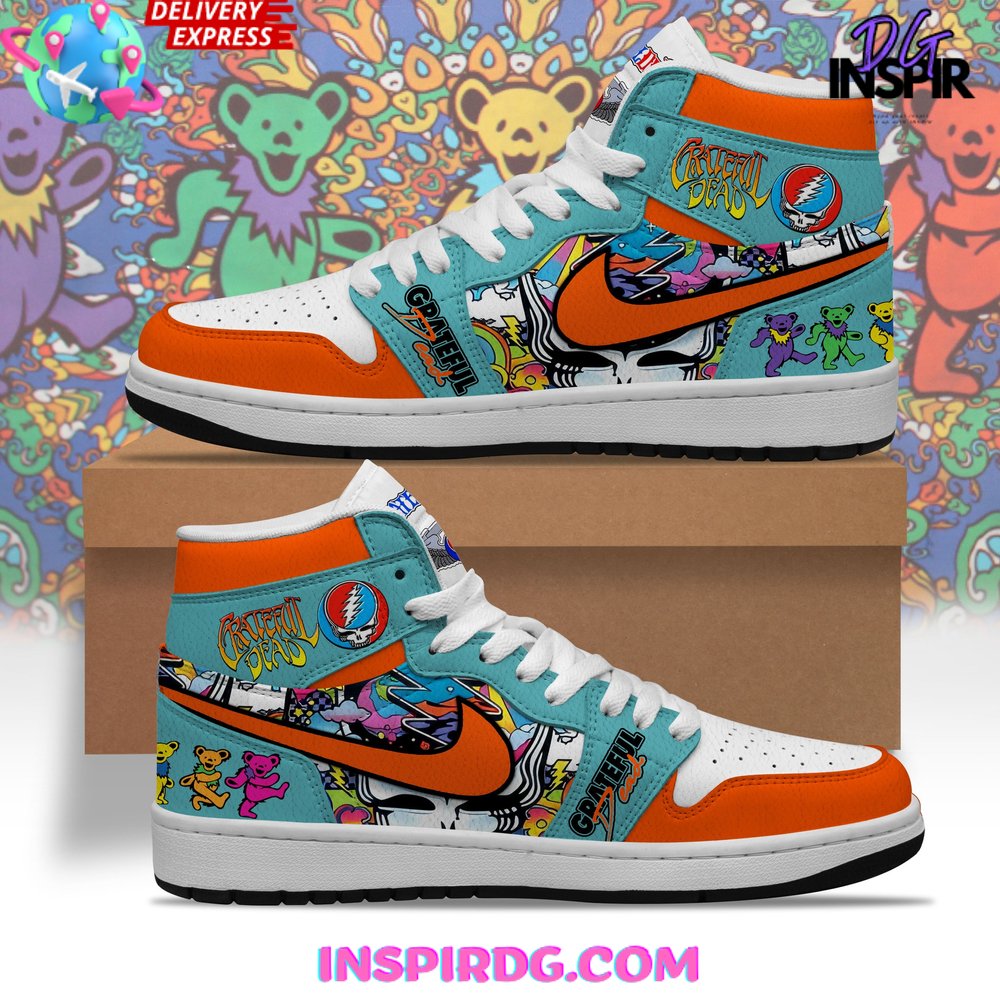 Grateful Dead AJ1 High Sneakers Shoes For Men And Women Calebmatthewhans