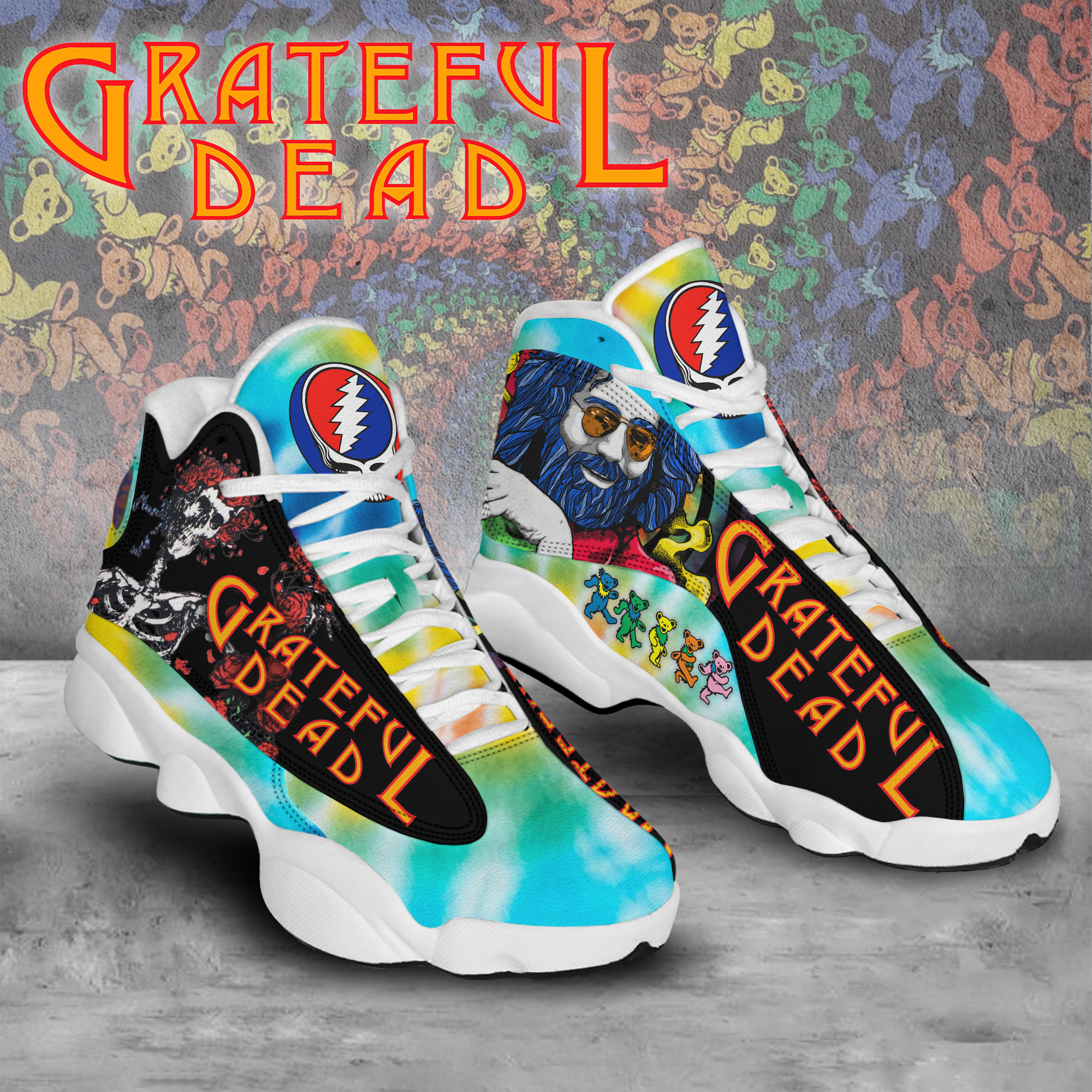 Grateful Dead AJ13 Sneakers Shoes For Men And Women Calebmatthewhans