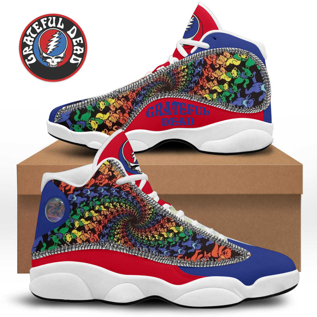 Grateful Dead AJ13 Sneakers Shoes For Men And Women Calebmatthewhans