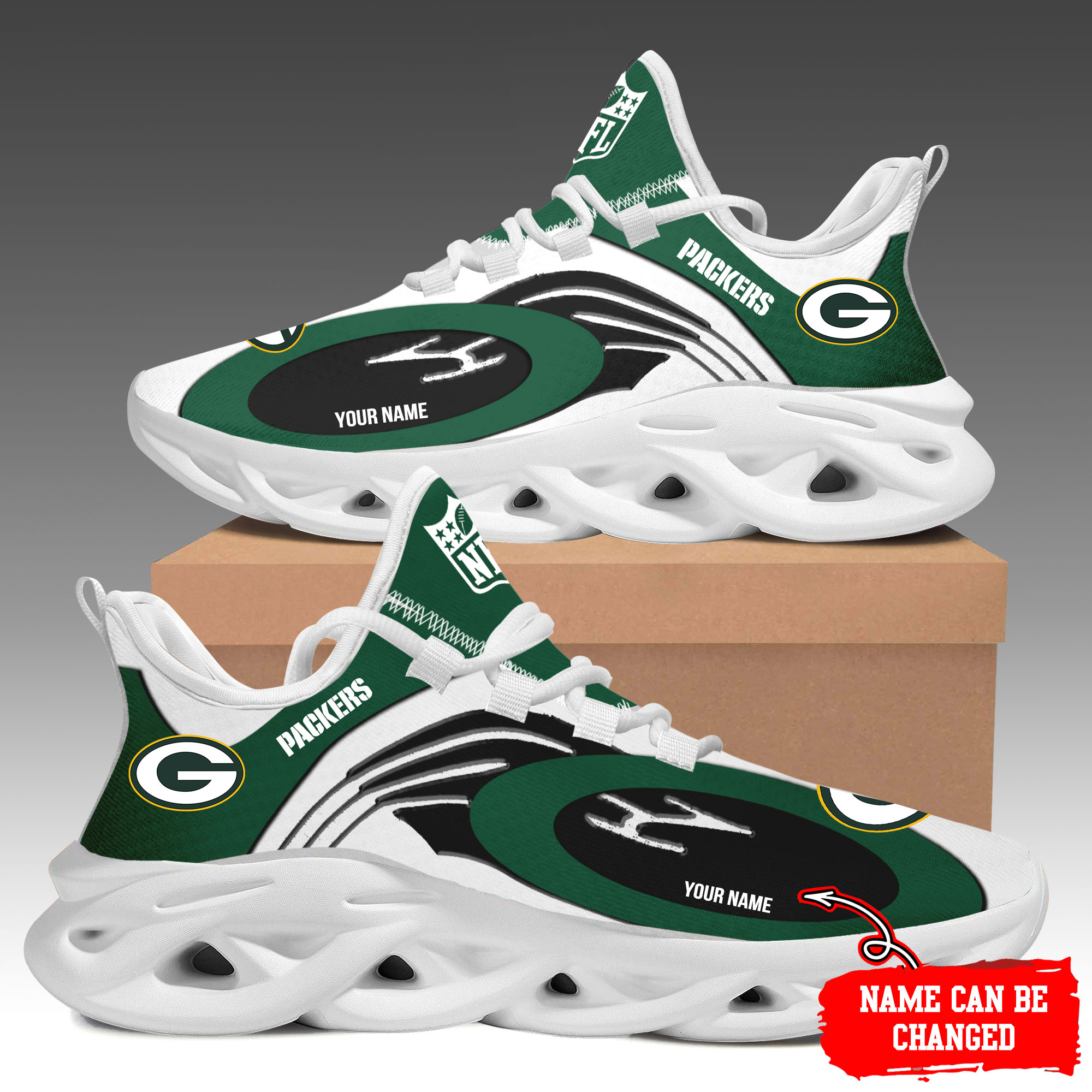 Green Bay Packers Max Soul Shoes Sneakers For Men And Women Calebmatthewhans