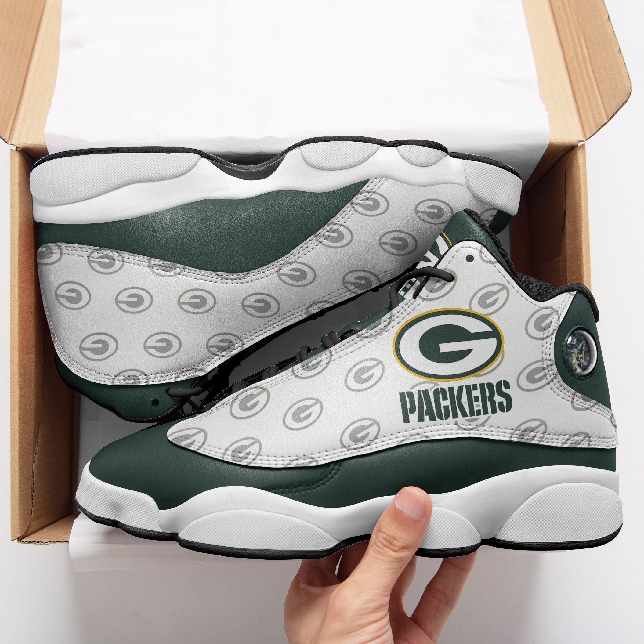 Green Bay Packers NFL AJ13 Sneakers Shoes For Men And Women Calebmatthewhans