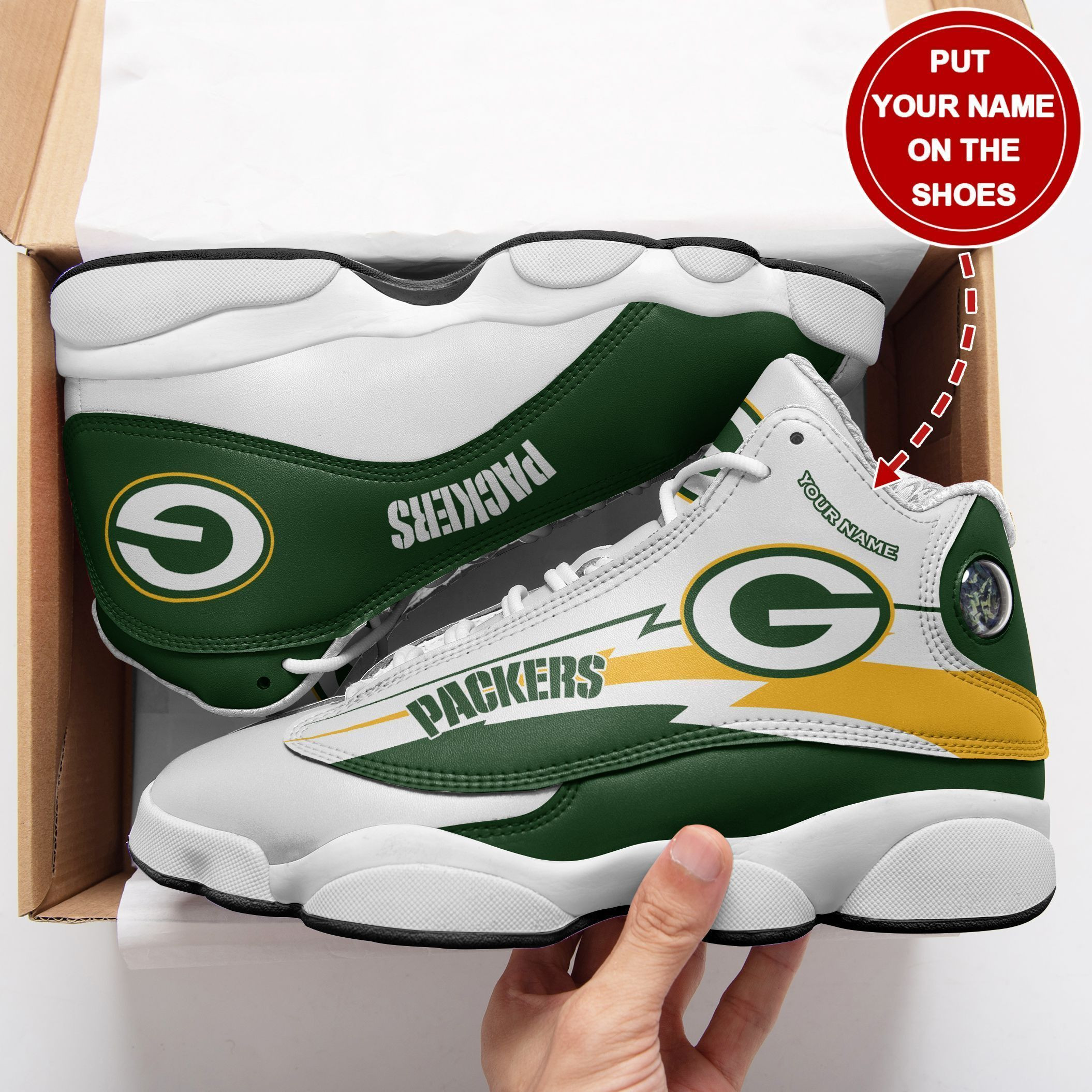 Green Bay Packers NFL AJ13 Sneakers Shoes For Men And Women Calebmatthewhans