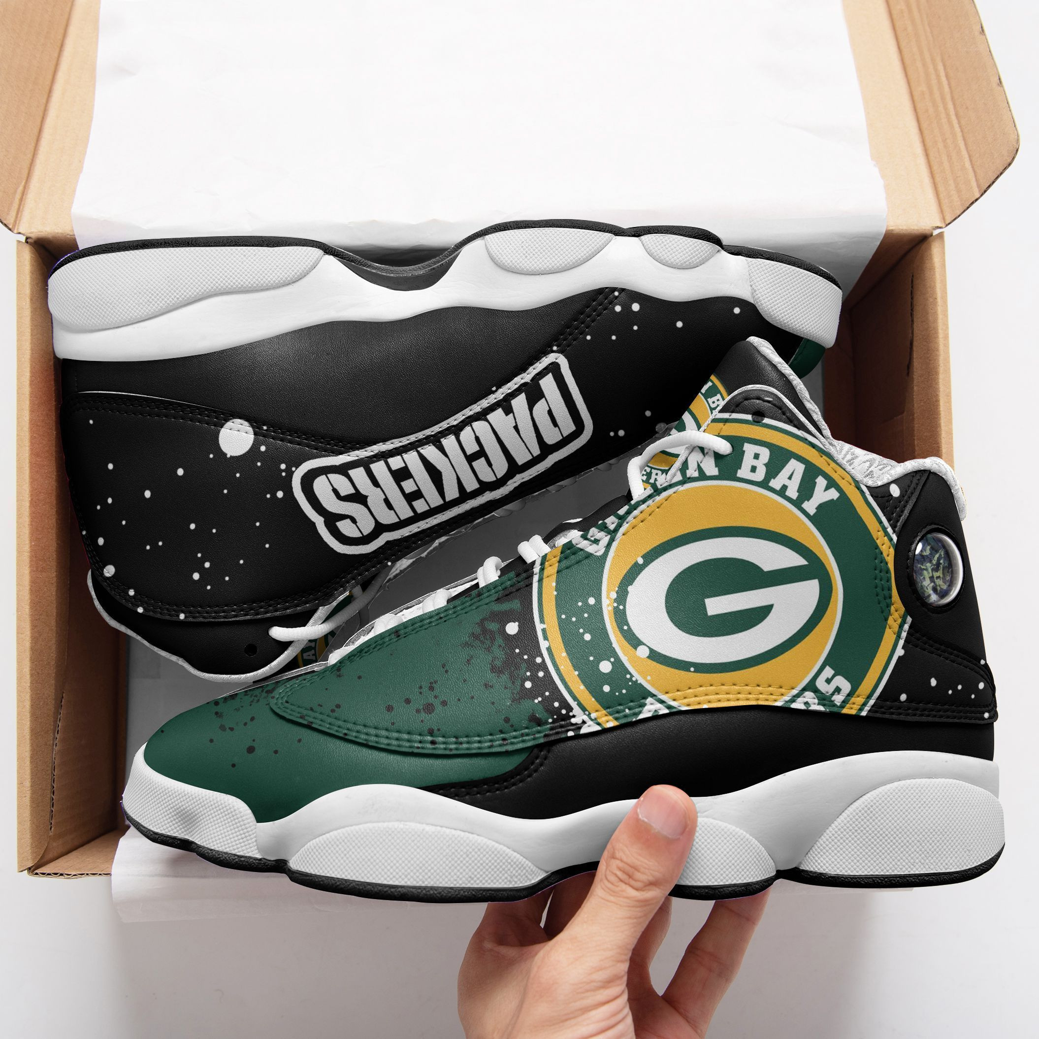 Green Bay Packers NFL AJ13 Sneakers Shoes For Men And Women Calebmatthewhans