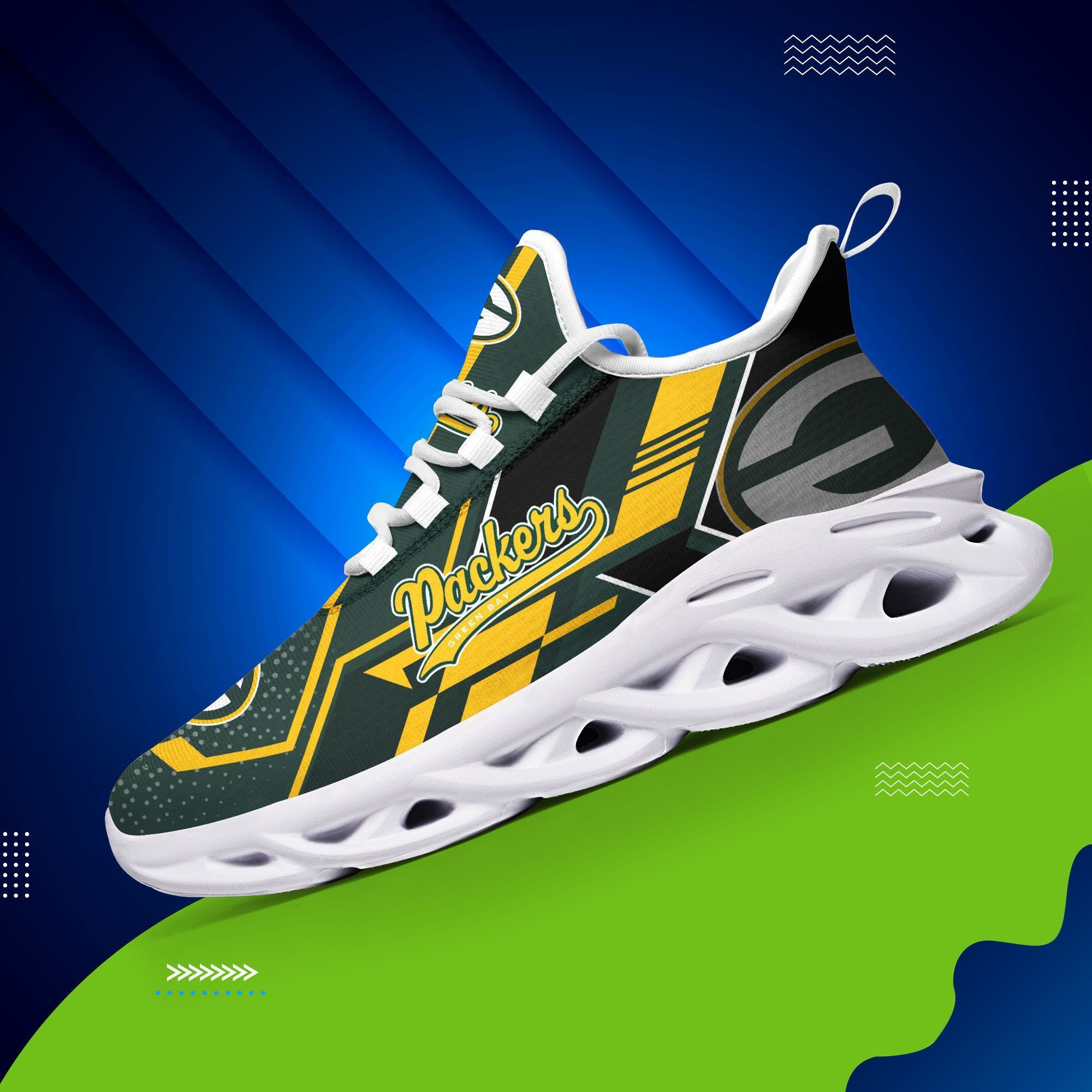 Green Bay Packers NFL Max Soul Shoes Sneakers For Men And Women Calebmatthewhans