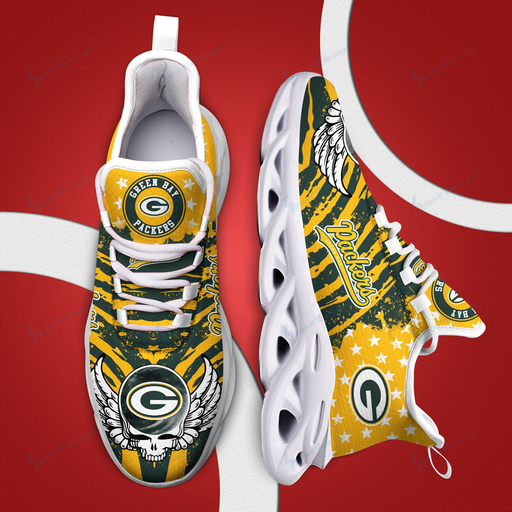 Green Bay Packers NFL Max Soul Shoes Sneakers For Men And Women Calebmatthewhans
