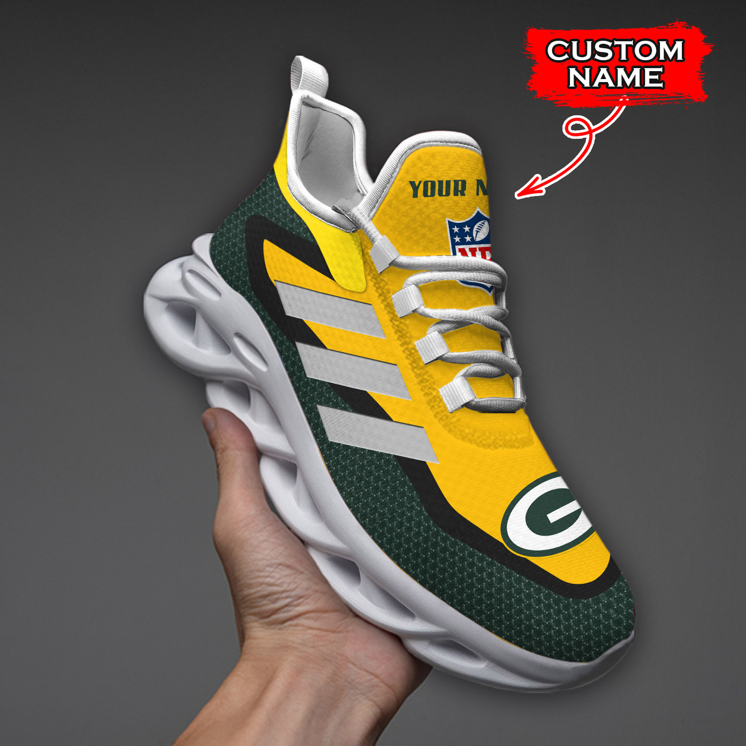 Green Bay Packers NFL Max Soul Shoes Sneakers For Men And Women Calebmatthewhans