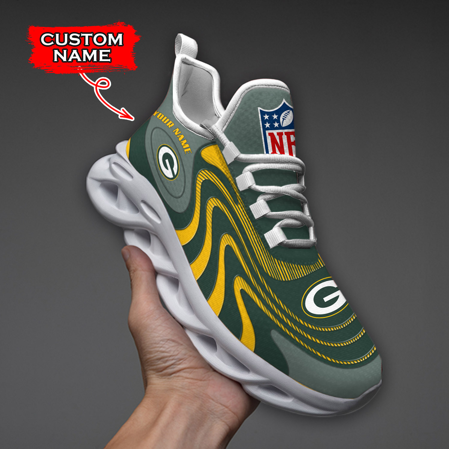 Green Bay Packers NFL Max Soul Shoes Sneakers For Men And Women Calebmatthewhans