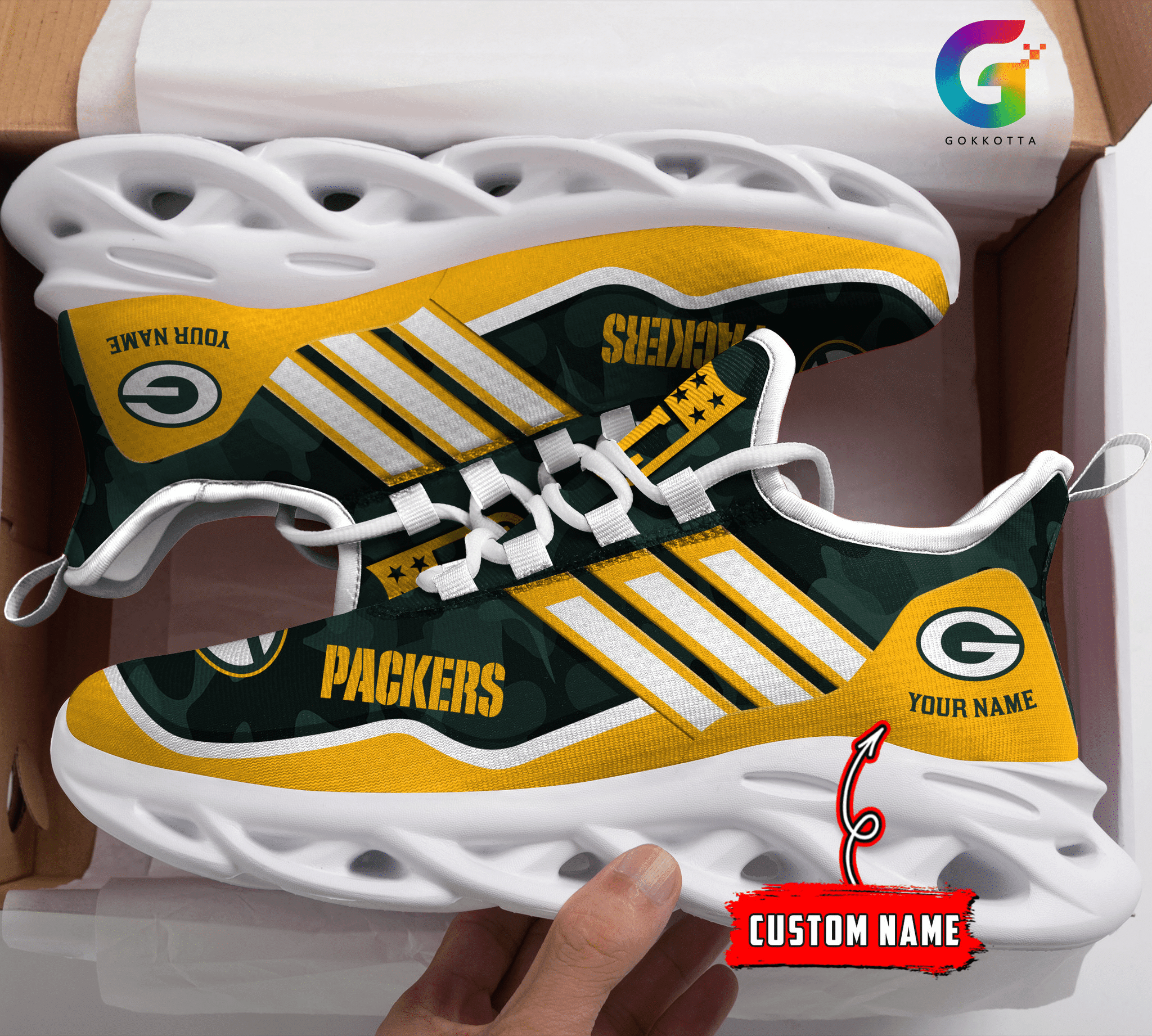Green Bay Packers NFL Max Soul Shoes Sneakers For Men And Women Calebmatthewhans