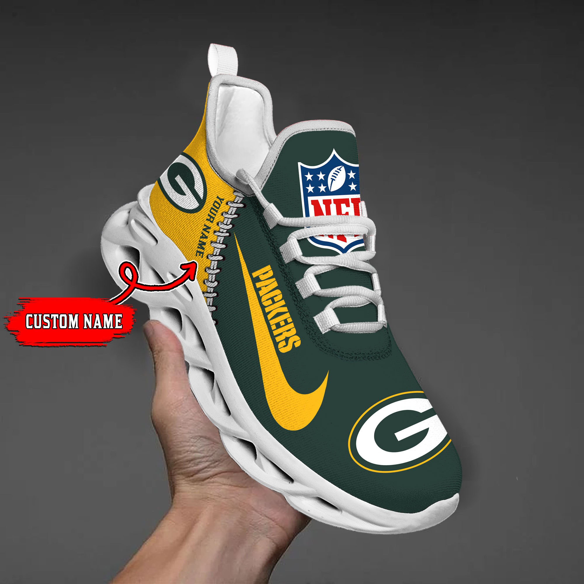 Green Bay Packers NFL Max Soul Shoes Sneakers For Men And Women Calebmatthewhans