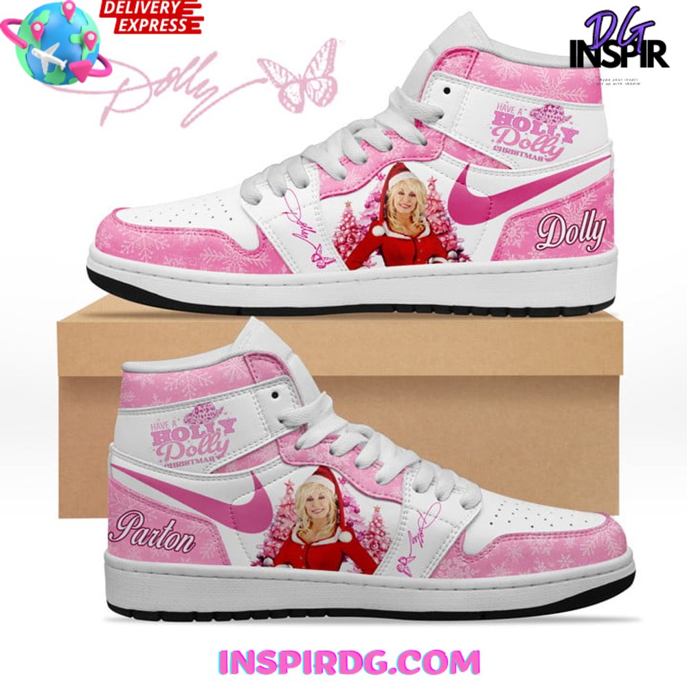 Have A Holly Dolly Christmas AJ1 High Sneakers Shoes For Men And Women Calebmatthewhans