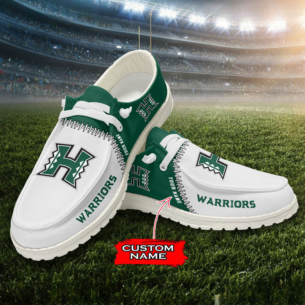 Hawaii Rainbow Warriors Personalized Hey Dude Shoes For Men And Women Calebmatthewhans