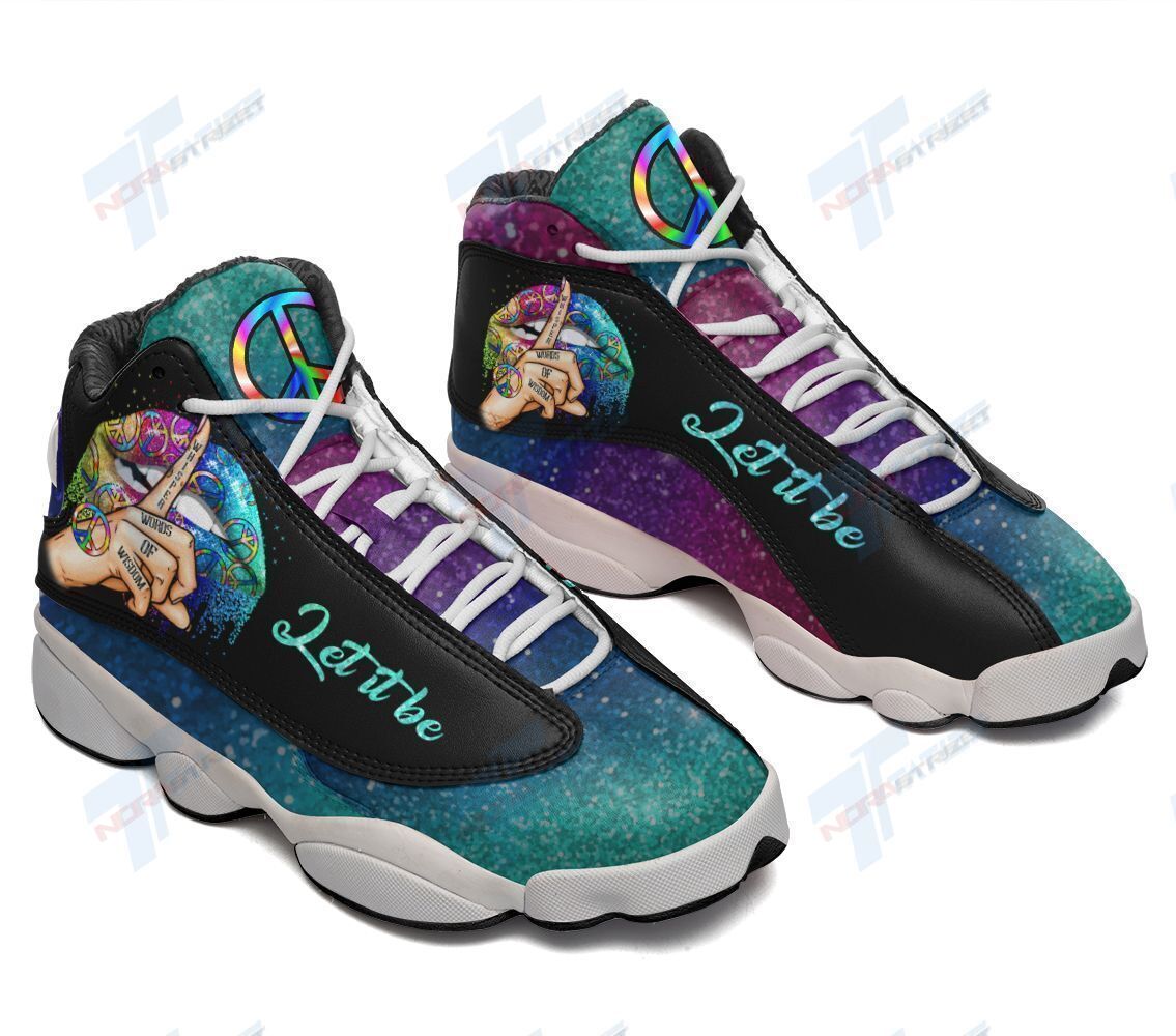 Hippie Lips Let It Be AJ13 Sneakers Shoes For Men And Women Calebmatthewhans