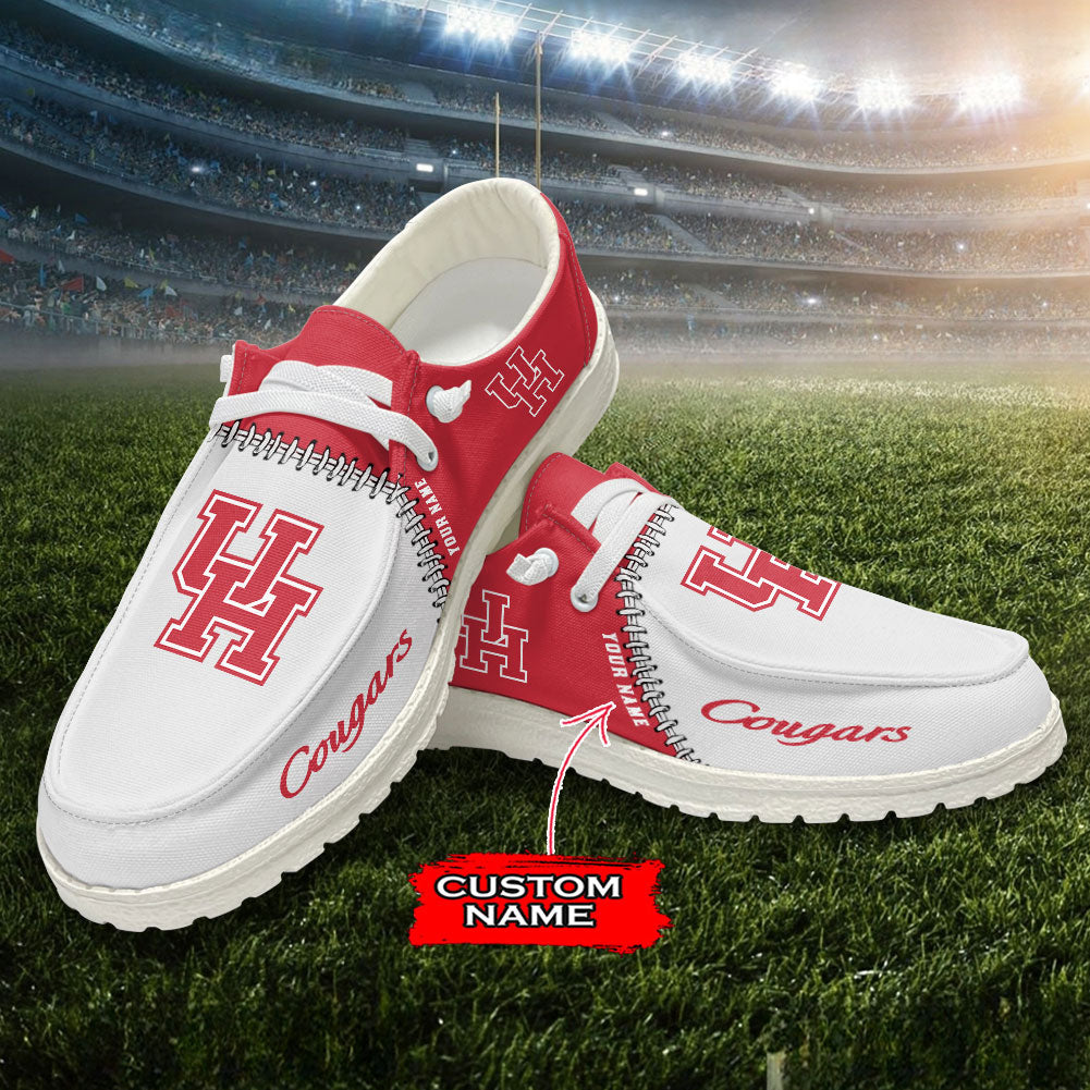 Houston Cougars Personalized Hey Dude Shoes For Men And Women Calebmatthewhans