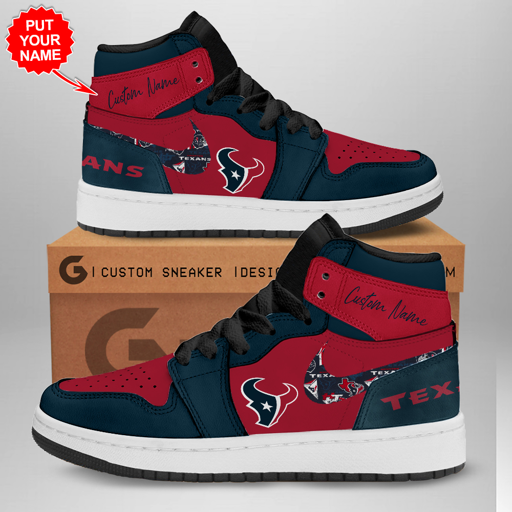 Houston Texans AJ1 High Sneakers Shoes For Men And Women Calebmatthewhans