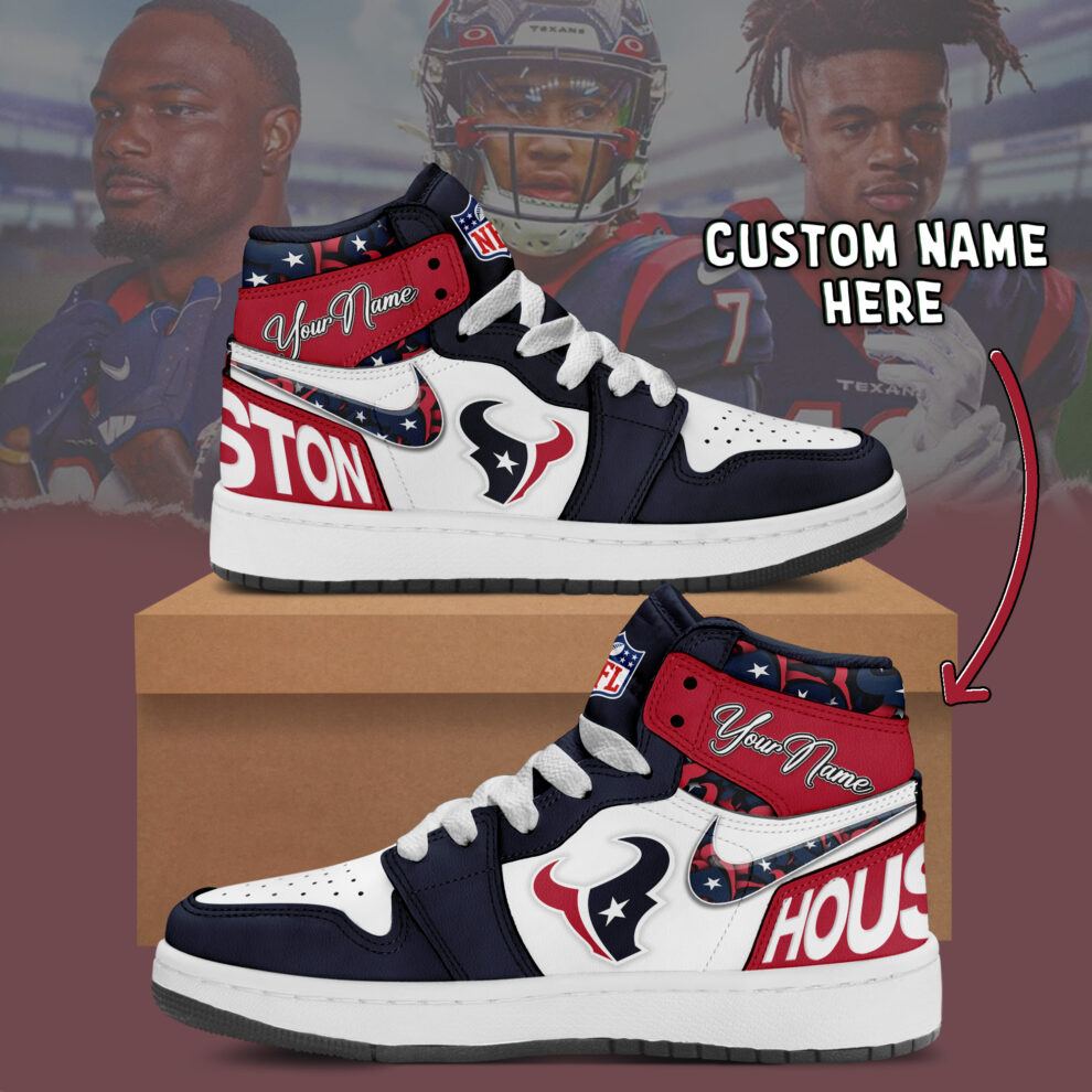 Houston Texans AJ1 High Sneakers Shoes For Men And Women Calebmatthewhans