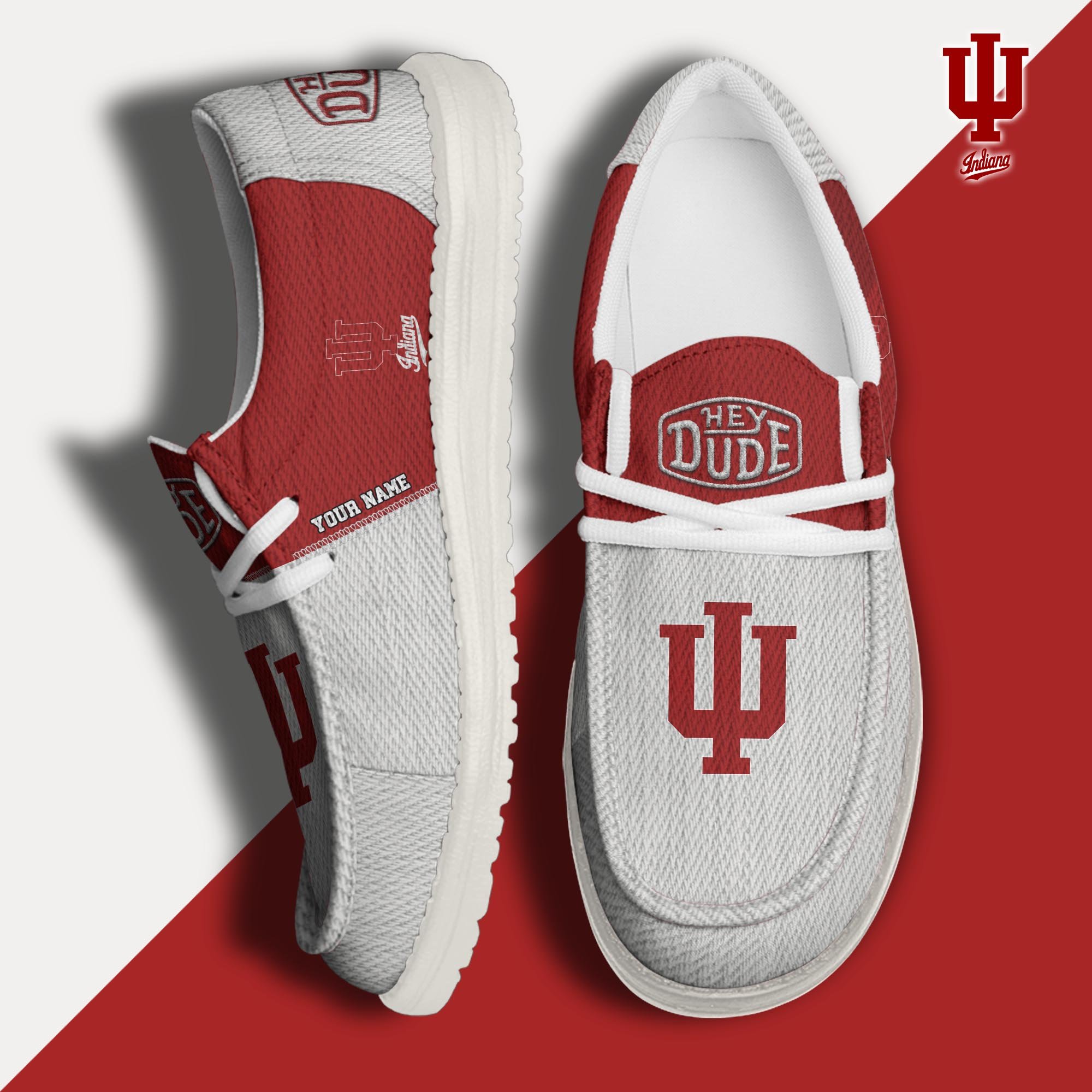 Indiana Hoosiers Personalized Hey Dude Shoes For Men And Women Calebmatthewhans