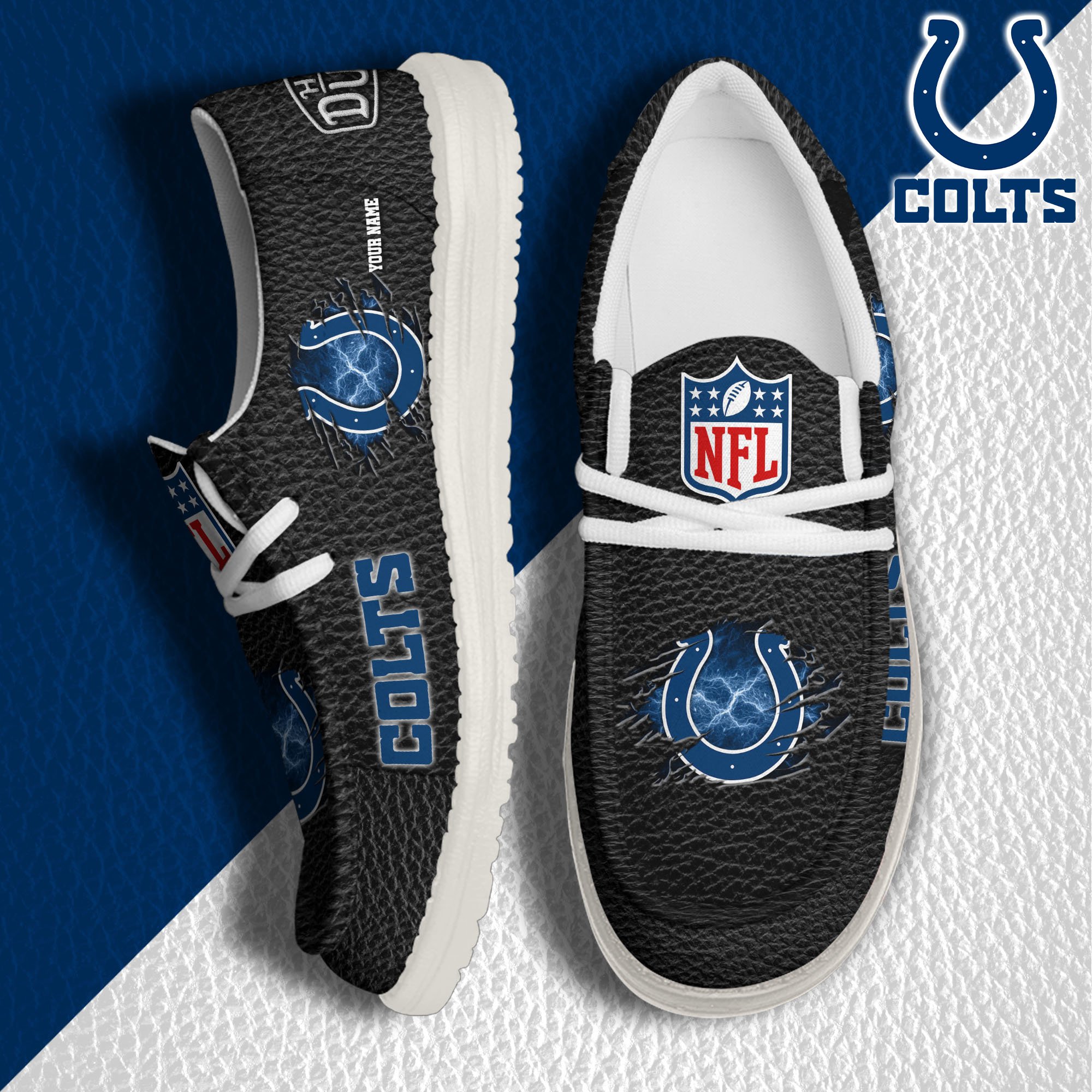 Indianapolis Colts Personalized Hey Dude Shoes For Men And Women Calebmatthewhans
