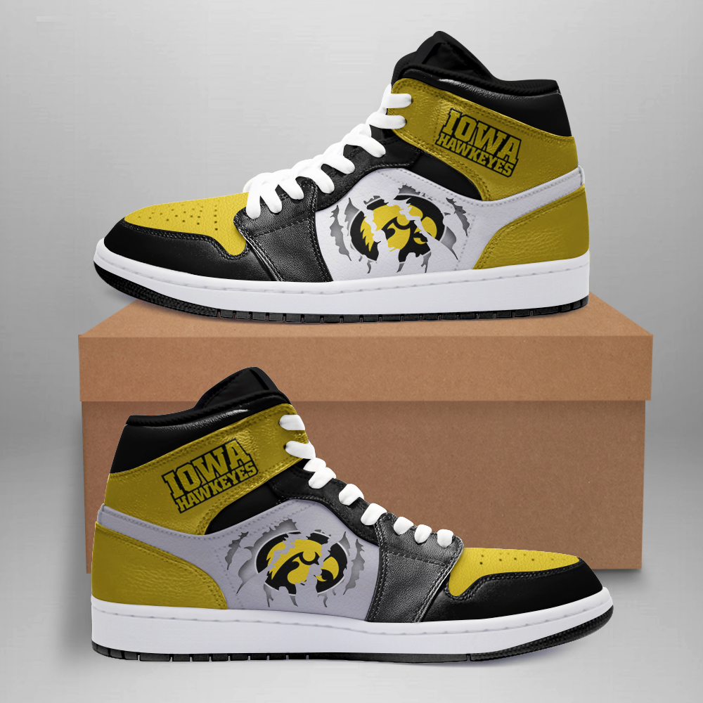 Iowa Hawkeyes AJ1 High Sneakers Shoes For Men And Women Calebmatthewhans