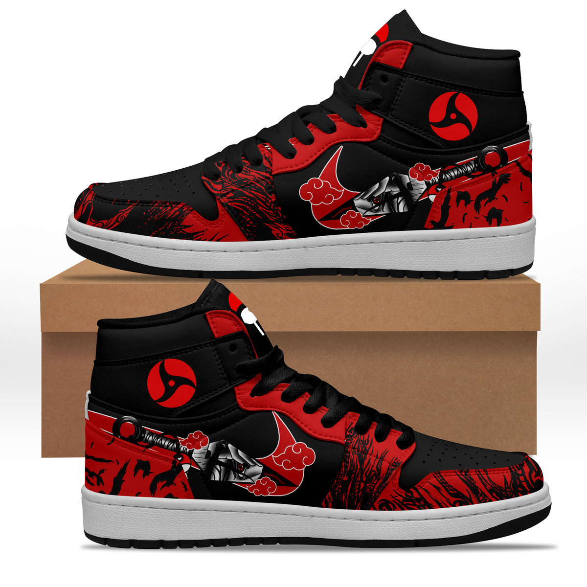 Itachi Uchiha AJ1 High Sneakers Shoes For Men And Women Calebmatthewhans