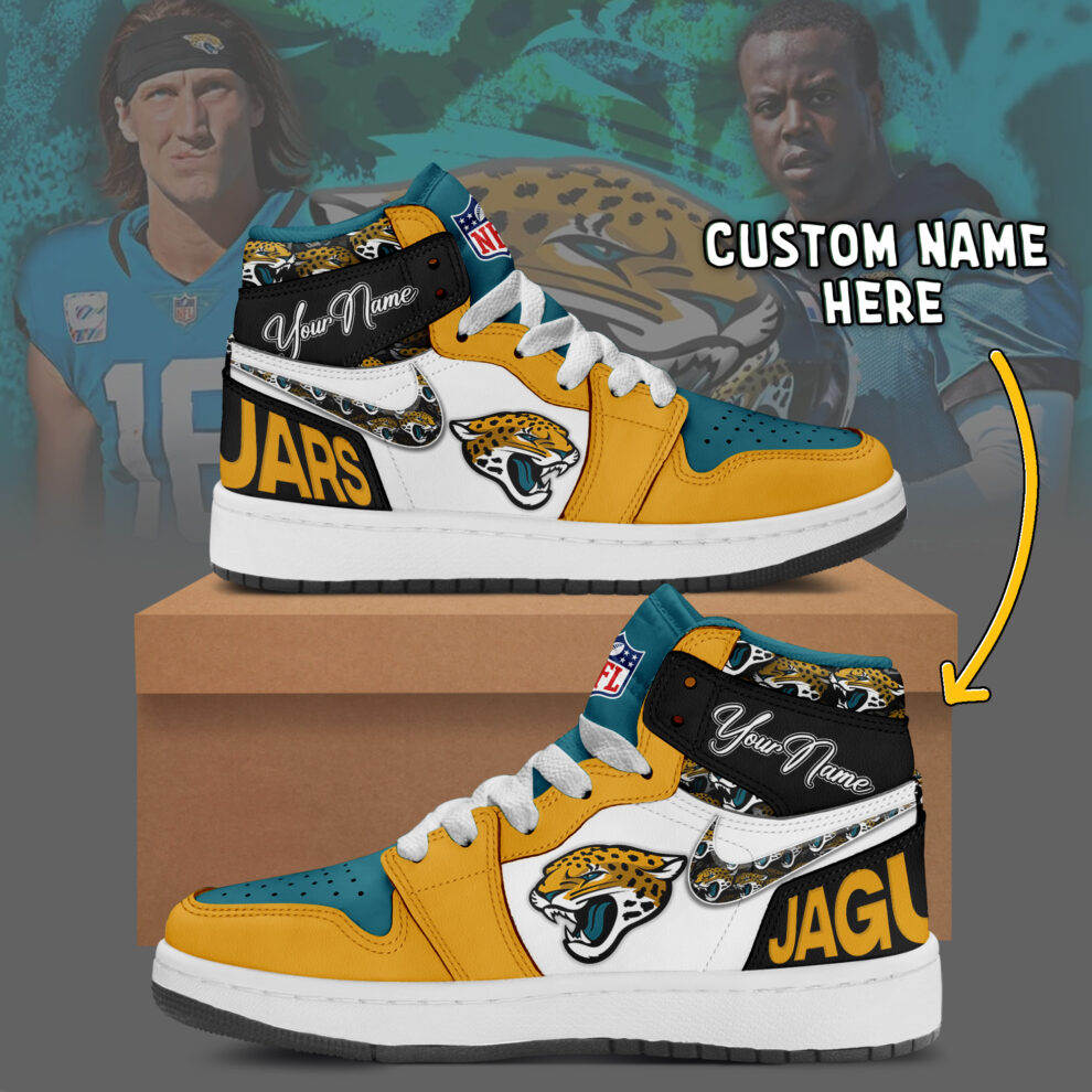 Jacksonville Jaguars AJ1 High Sneakers Shoes For Men And Women Calebmatthewhans