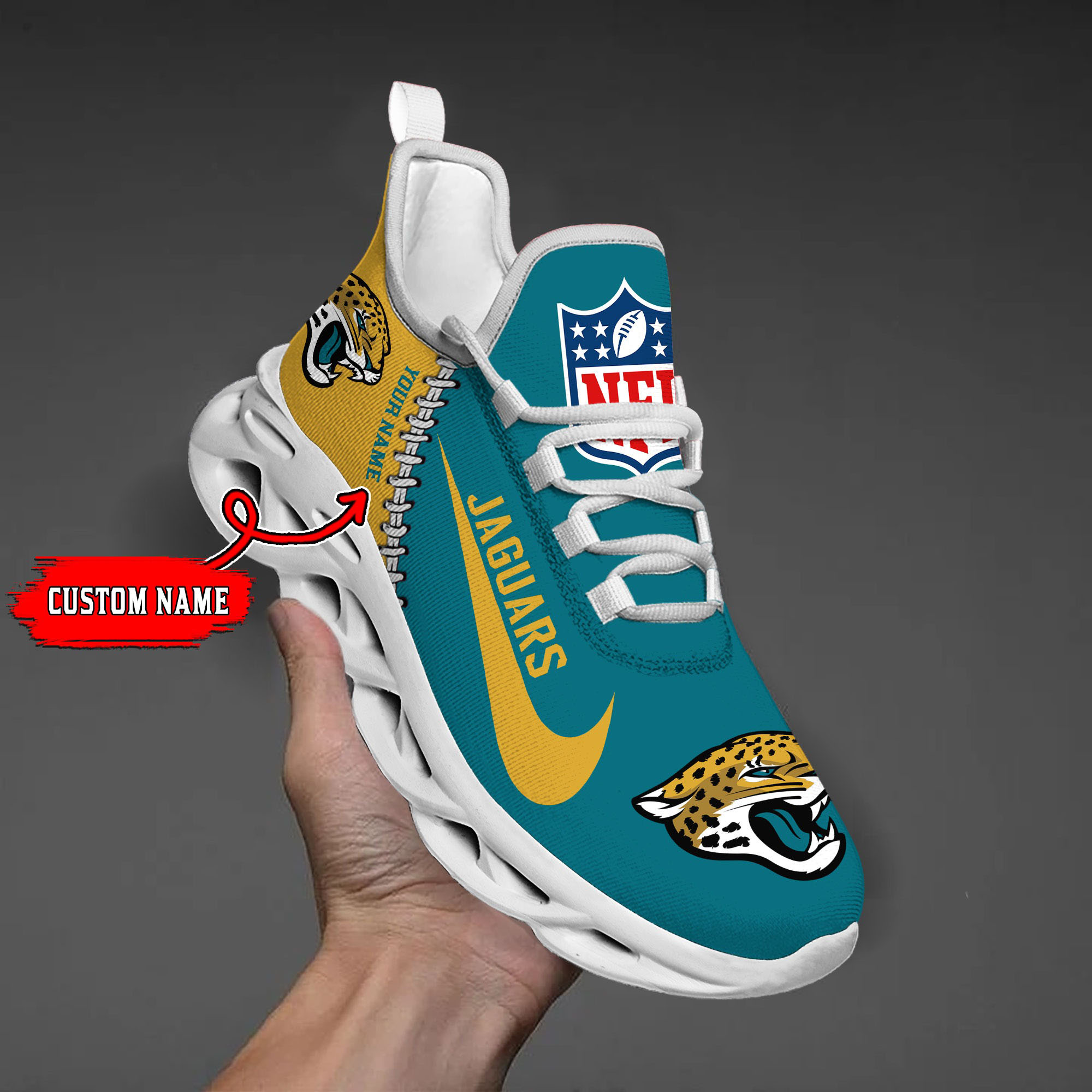 Jacksonville Jaguars NFL Max Soul Shoes Sneakers For Men And Women Calebmatthewhans