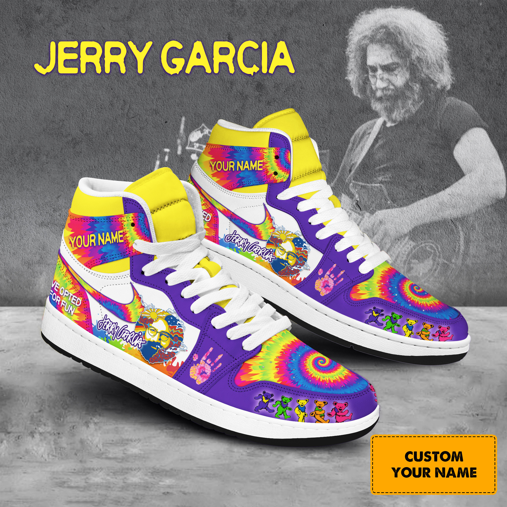 Jerry Garcia AJ1 High Sneakers Shoes For Men And Women Calebmatthewhans
