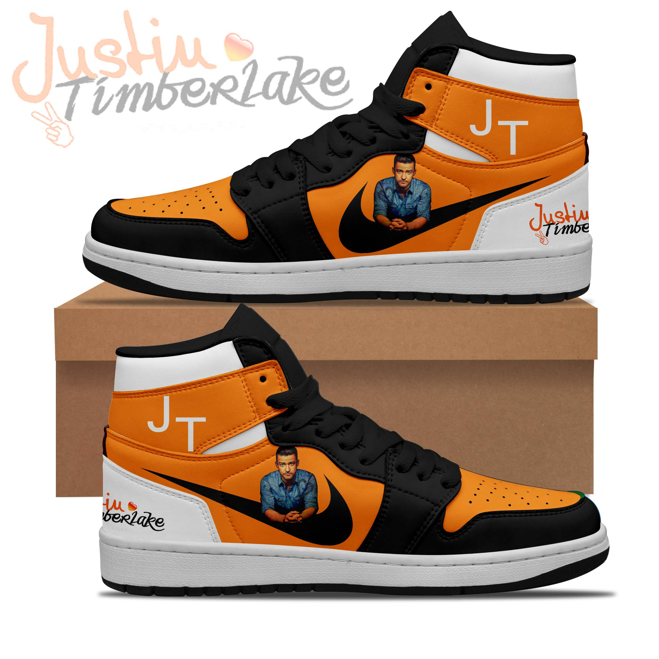 Justin Timberlake AJ1 High Sneakers Shoes For Men And Women Calebmatthewhans