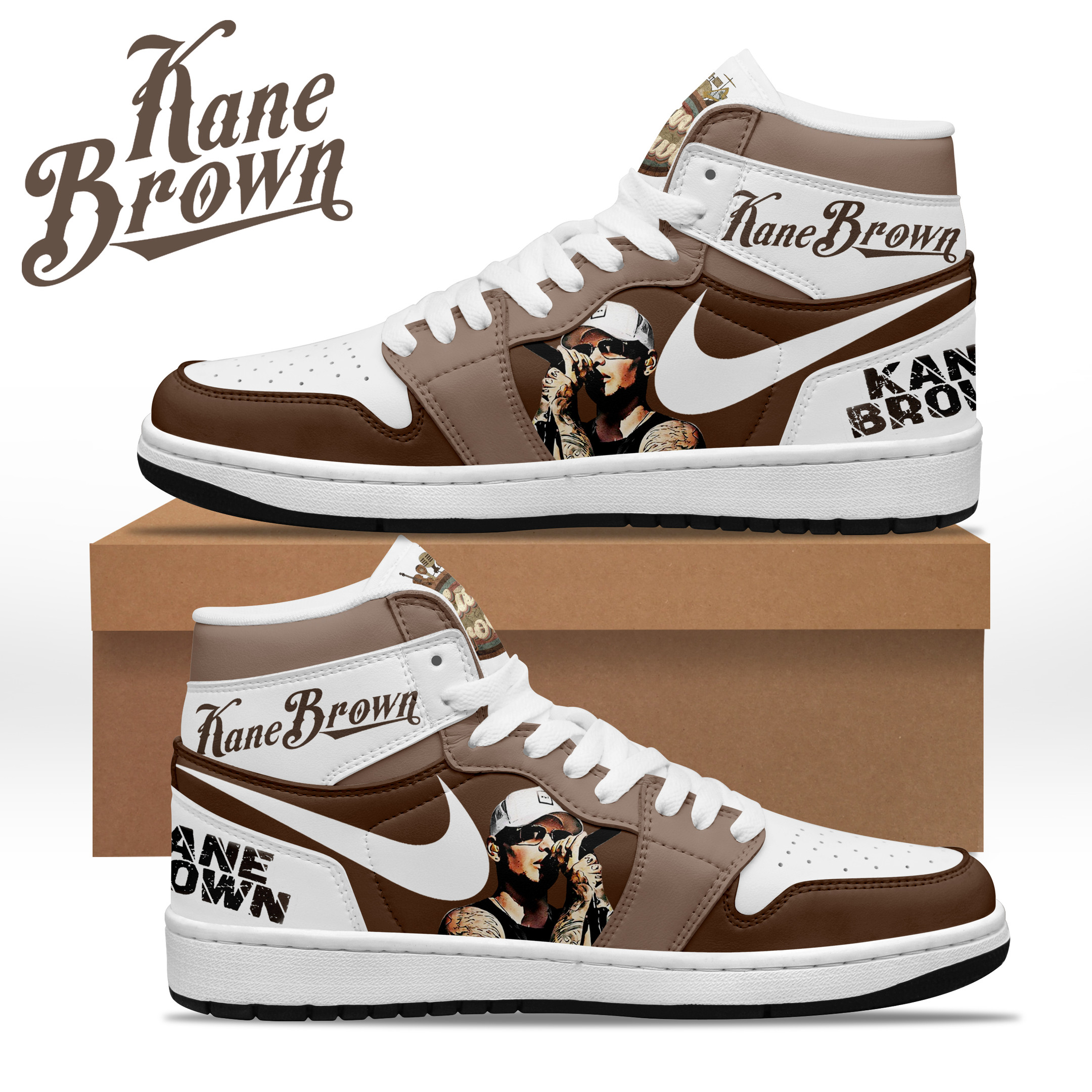 Kane Brown AJ1 High Sneakers Shoes For Men And Women Calebmatthewhans