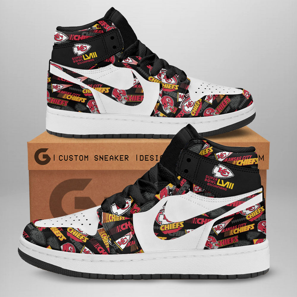 Kansas City Chiefs AJ1 High Sneakers Shoes For Men And Women Calebmatthewhans