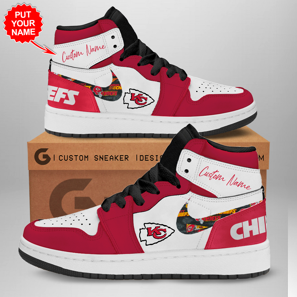 Kansas City Chiefs AJ1 High Sneakers Shoes For Men And Women Calebmatthewhans