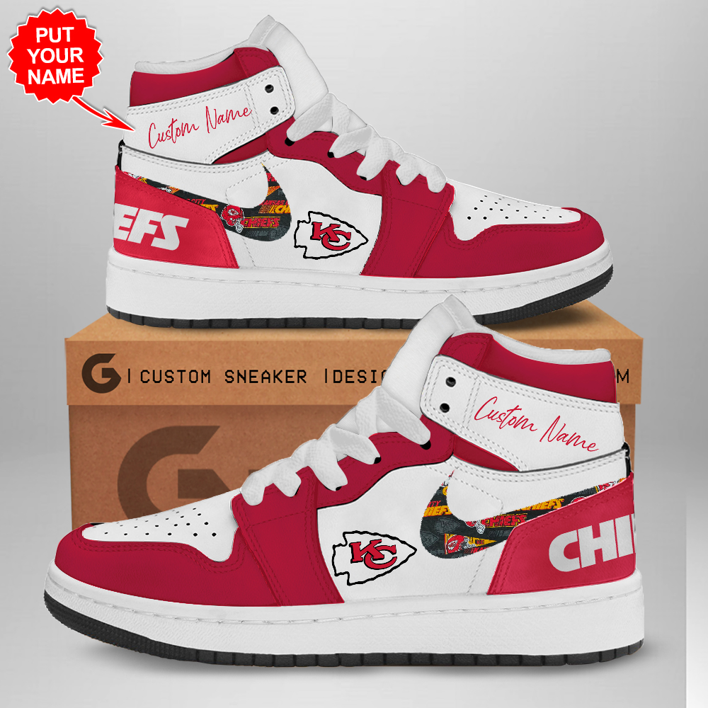 Kansas City Chiefs AJ1 High Sneakers Shoes For Men And Women Calebmatthewhans